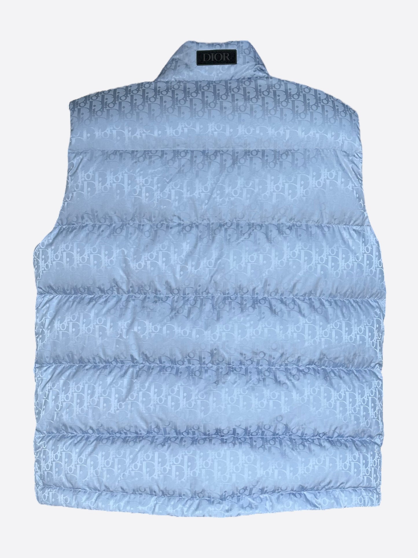 Dior Blue Oblique Puffer Vest