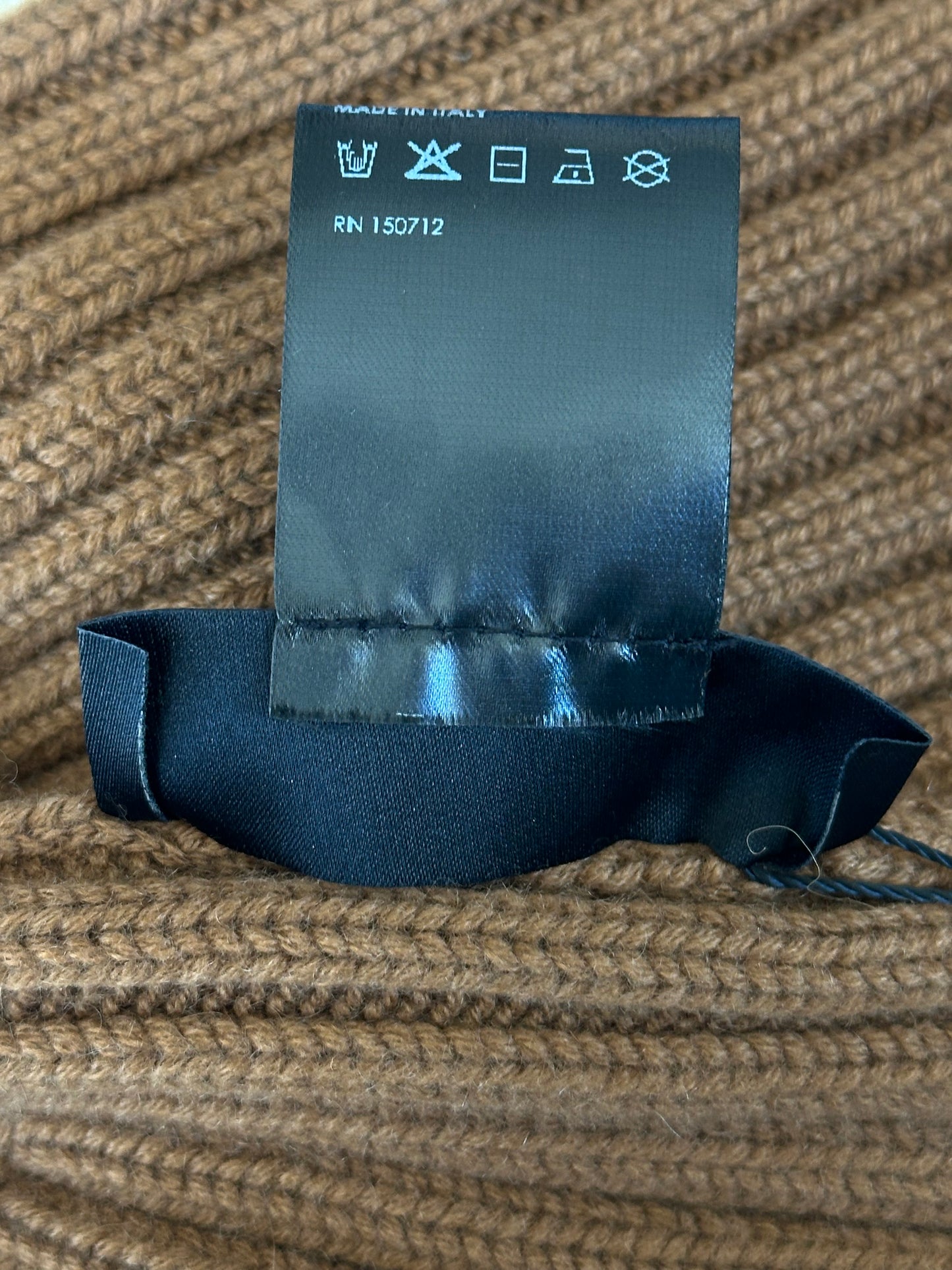 Amiri Brown & Black MA Logo Embroidered Cashmere Beanie