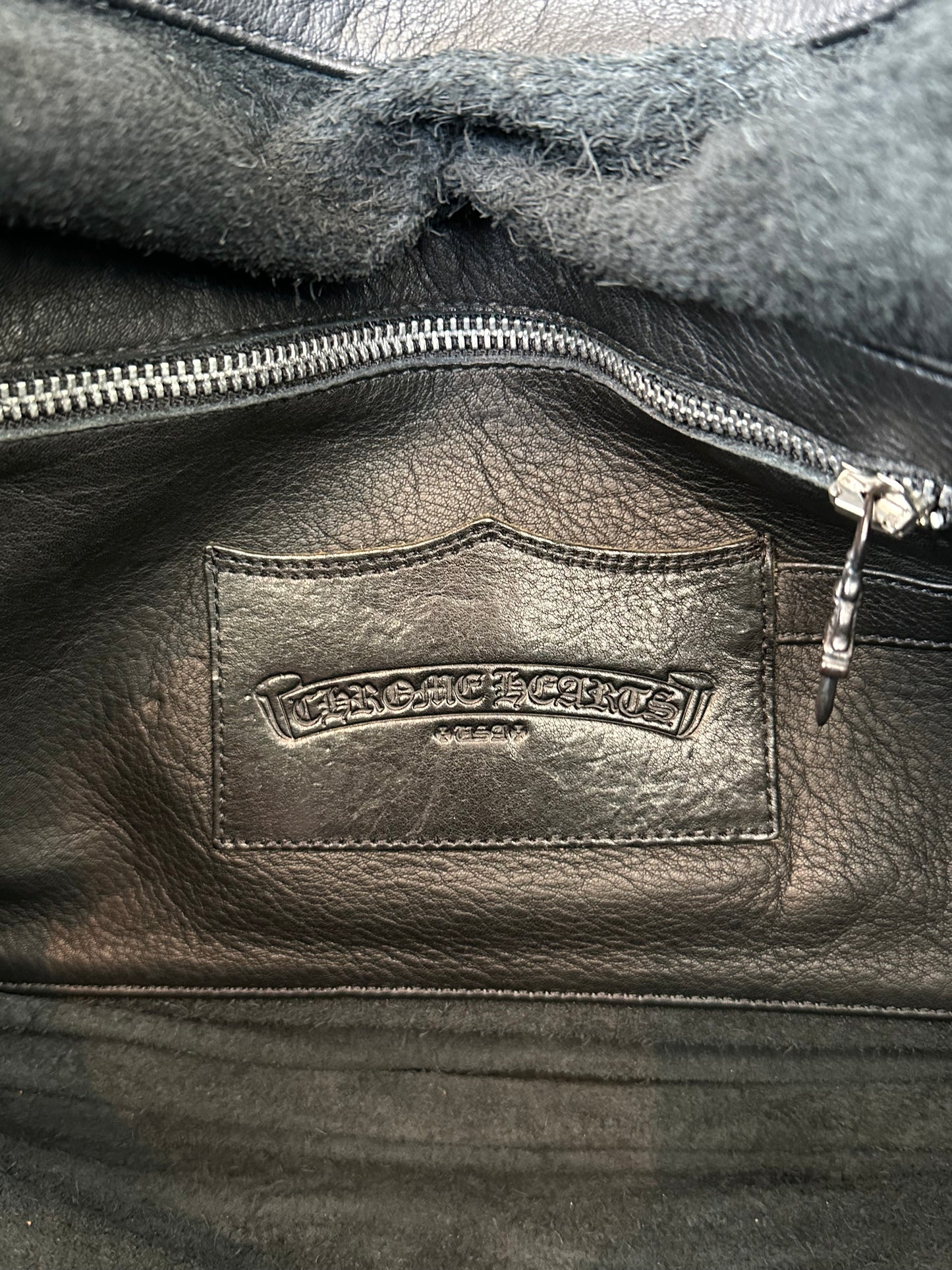 Chrome Hearts Black & White Cross Patch Gunslinger Messenger Bag