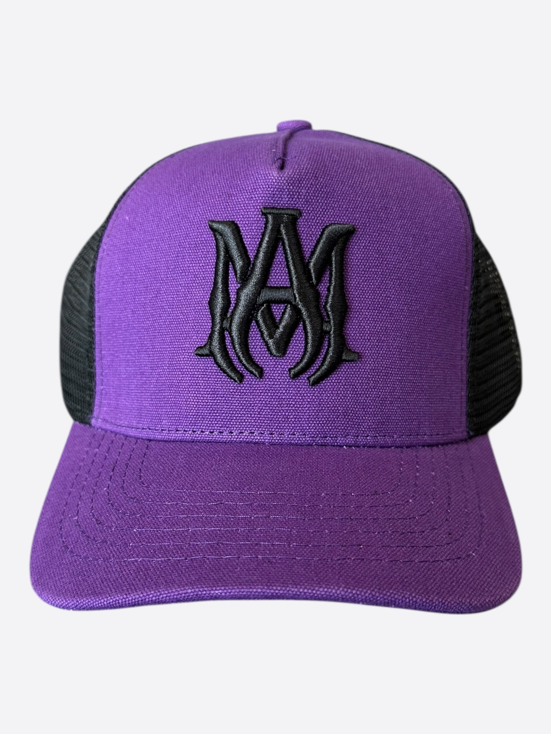 Amiri Purple & Black MA Logo Trucker Hat – Savonches