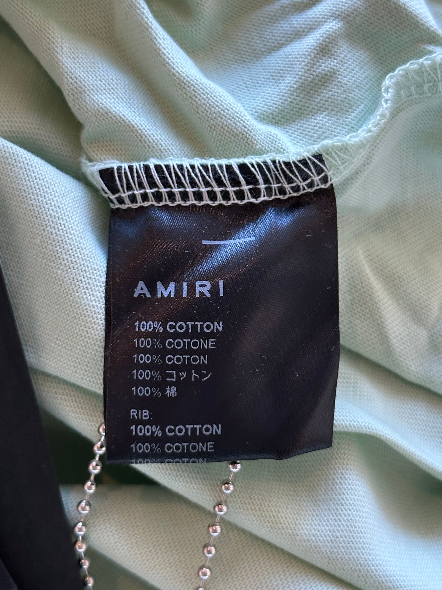 Amiri Light Green MA Core Logo T-Shirt