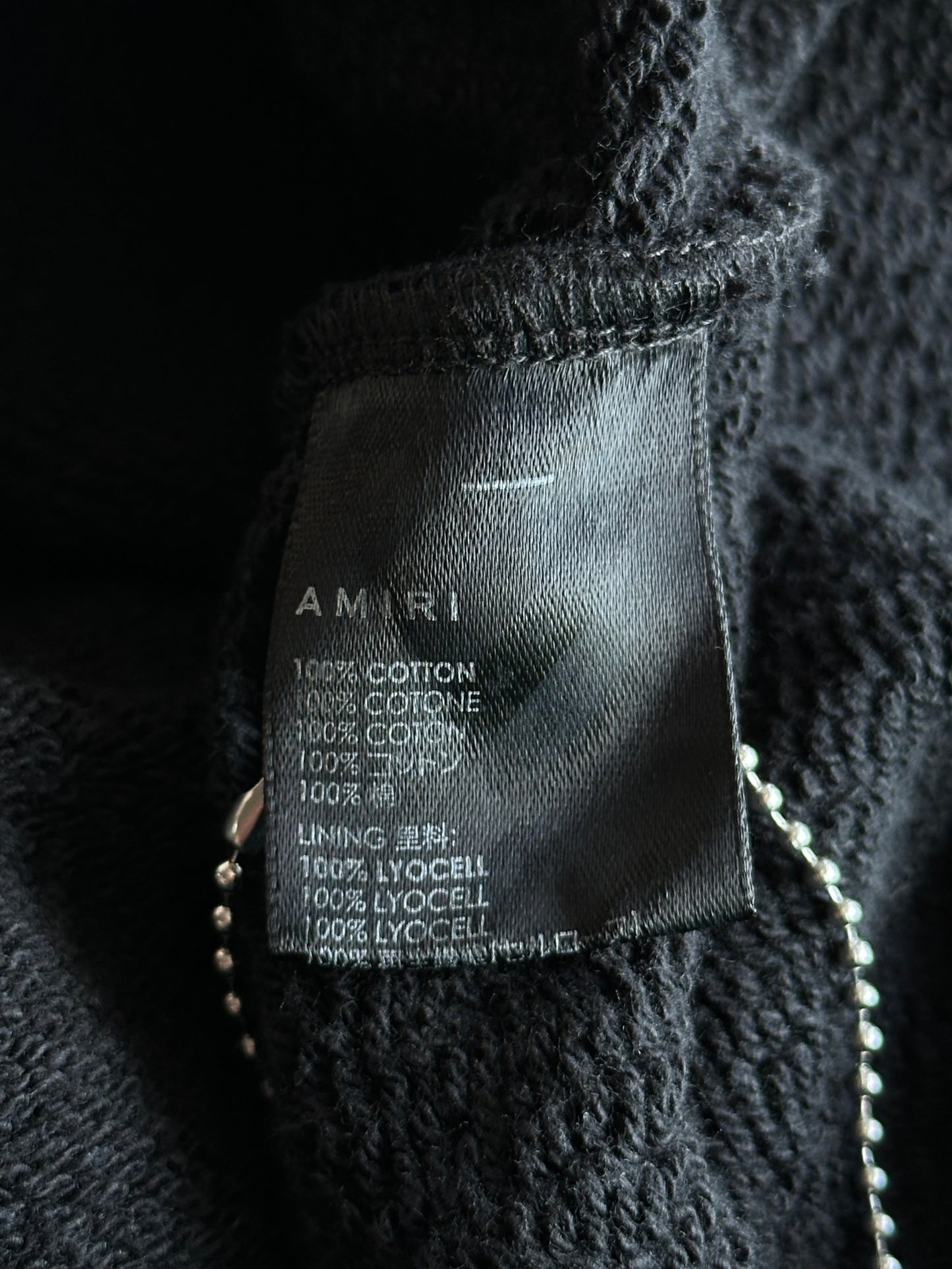 Amiri Black & White Cherub Logo Hoodie