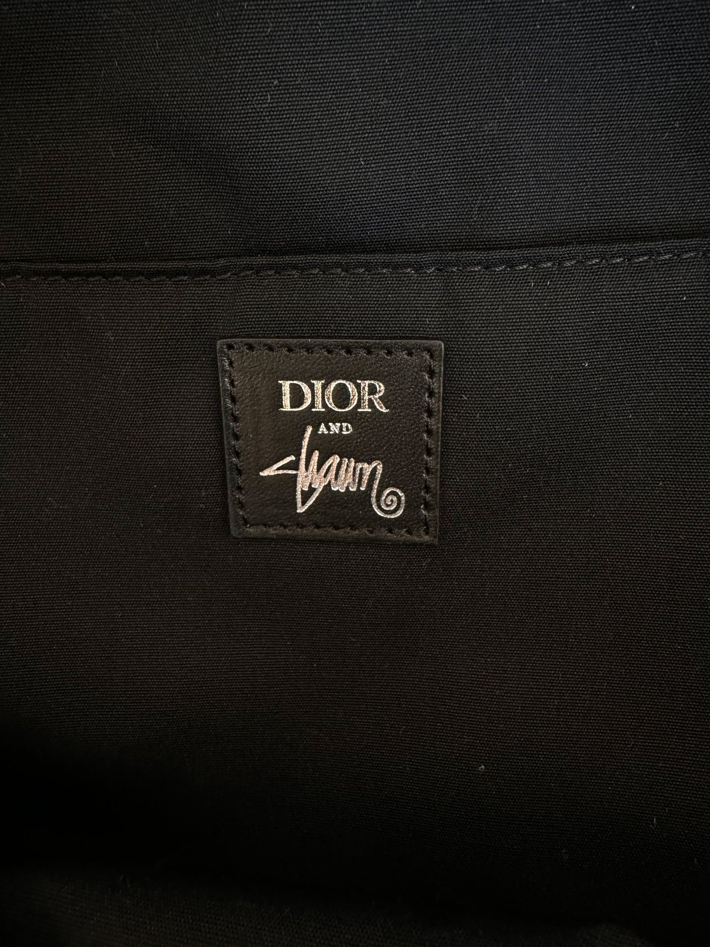 Dior Stussy Black Repeat Logo Rider Backpack