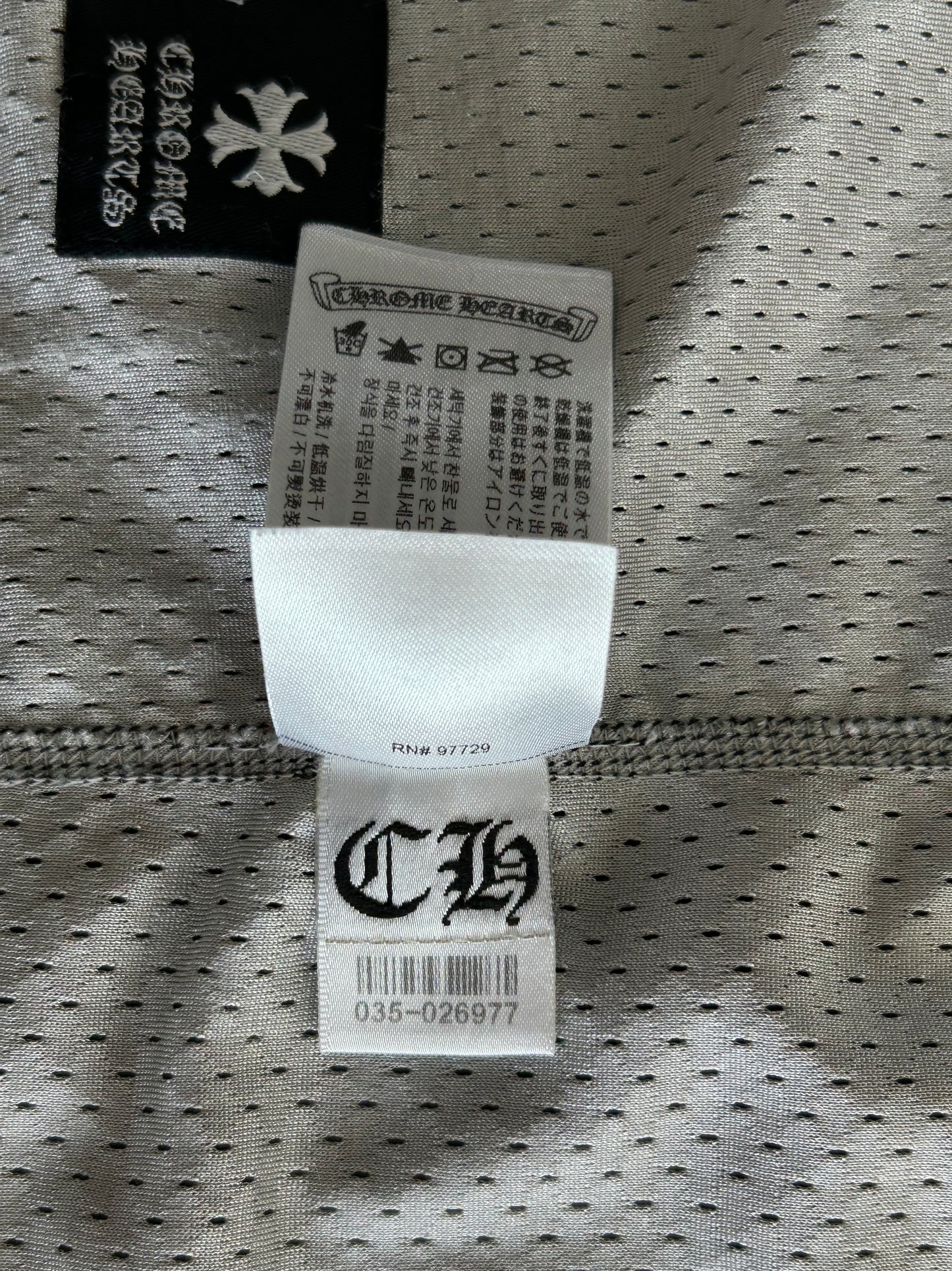 Chrome Hearts Black & White Logo Reversible Mesh Jersey