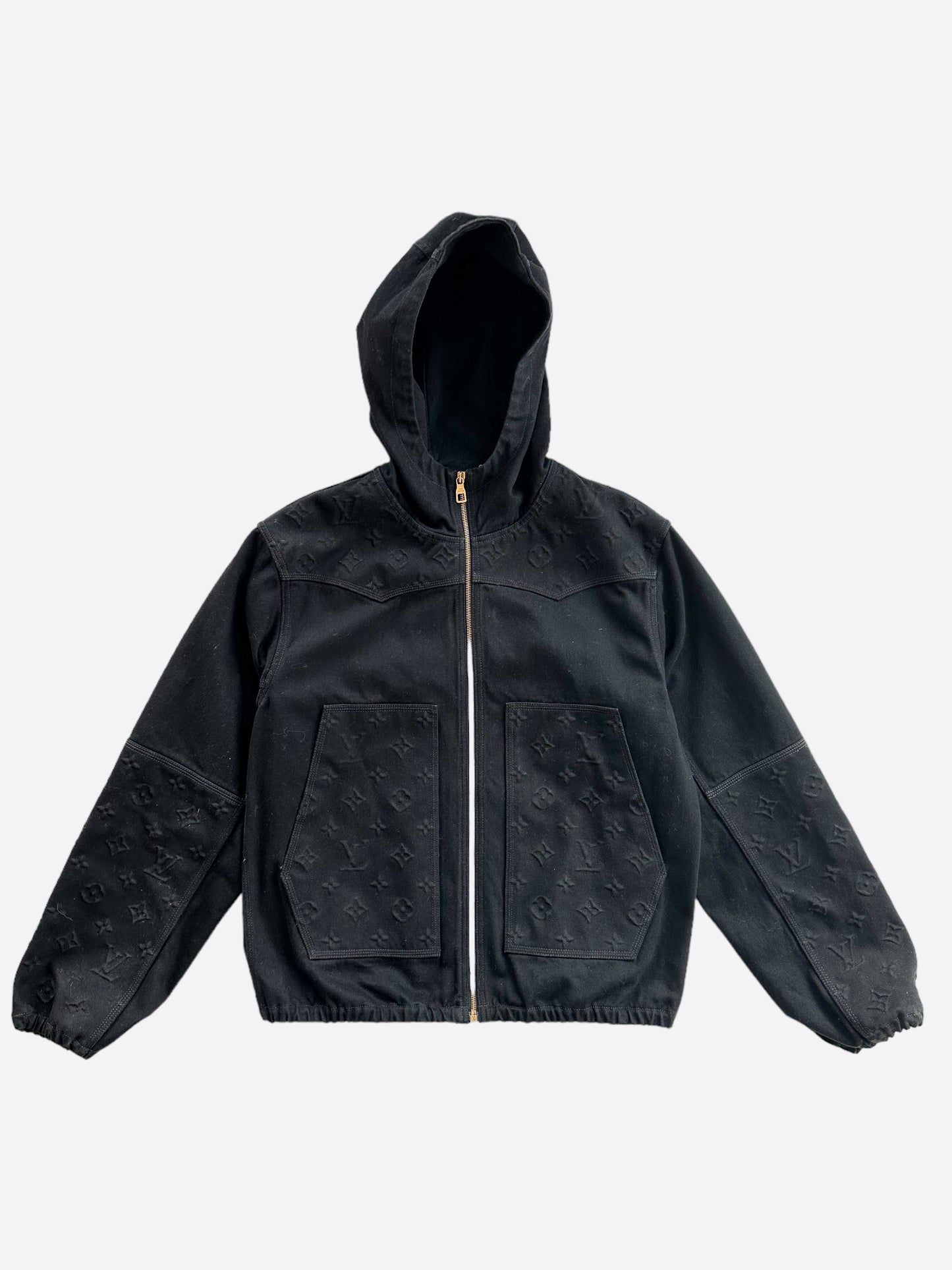 Louis Vuitton Black Monogram Carpenter Hooded Jacket