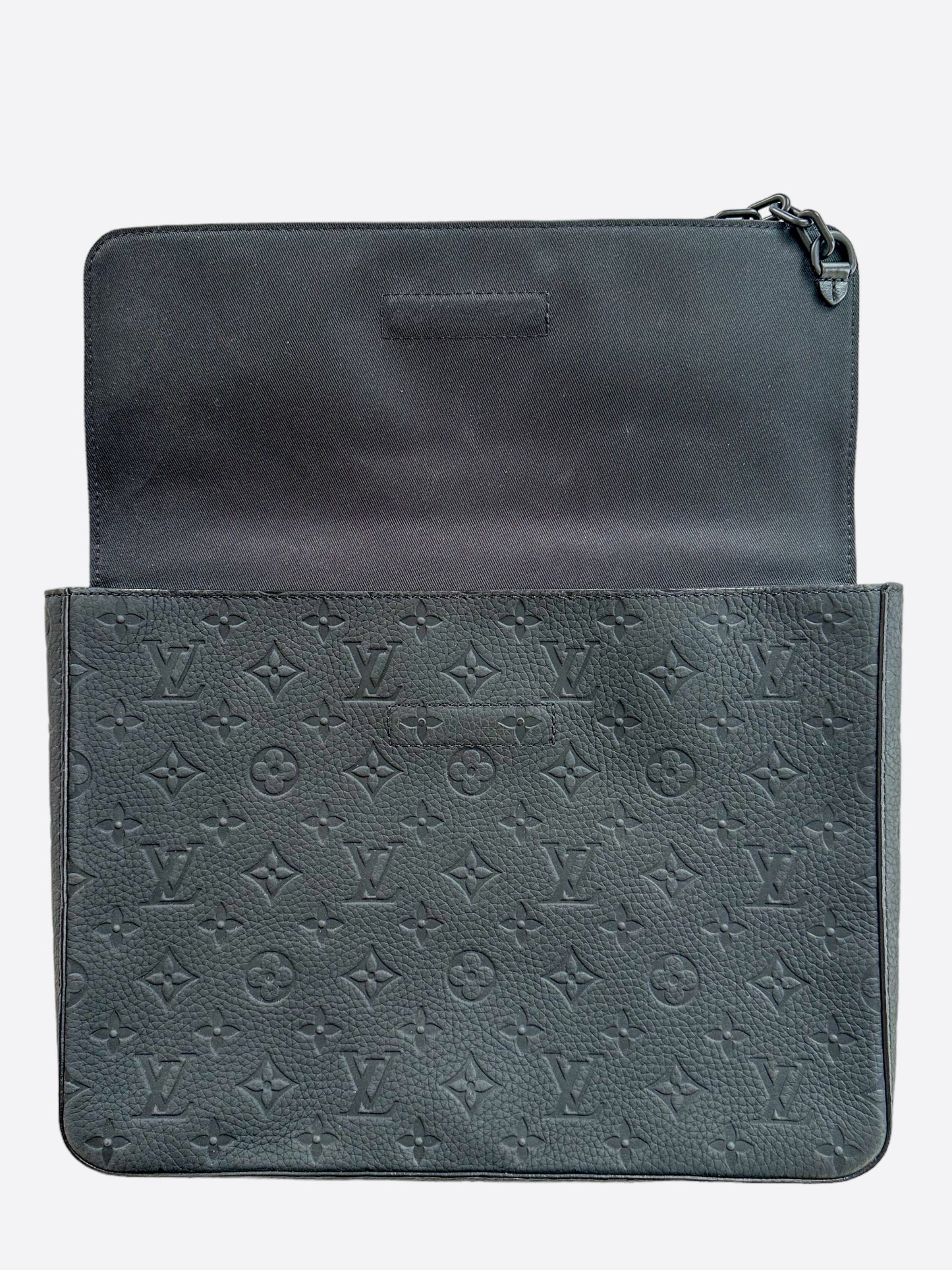 Louis Vuitton Black Taurillon Monogram Pochette Steamer