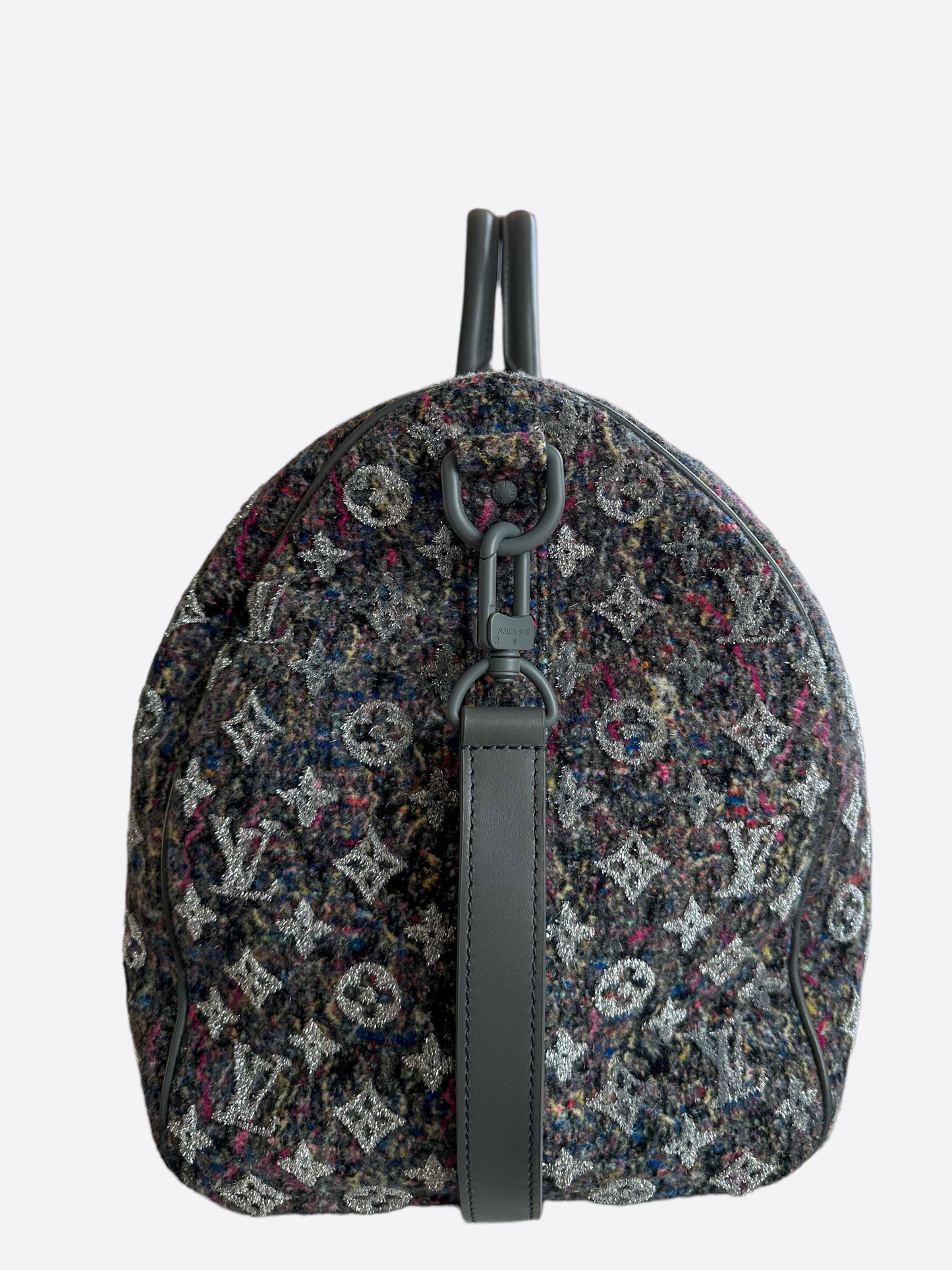 Louis Vuitton Grey & White Monogram Recycle Keepall 50