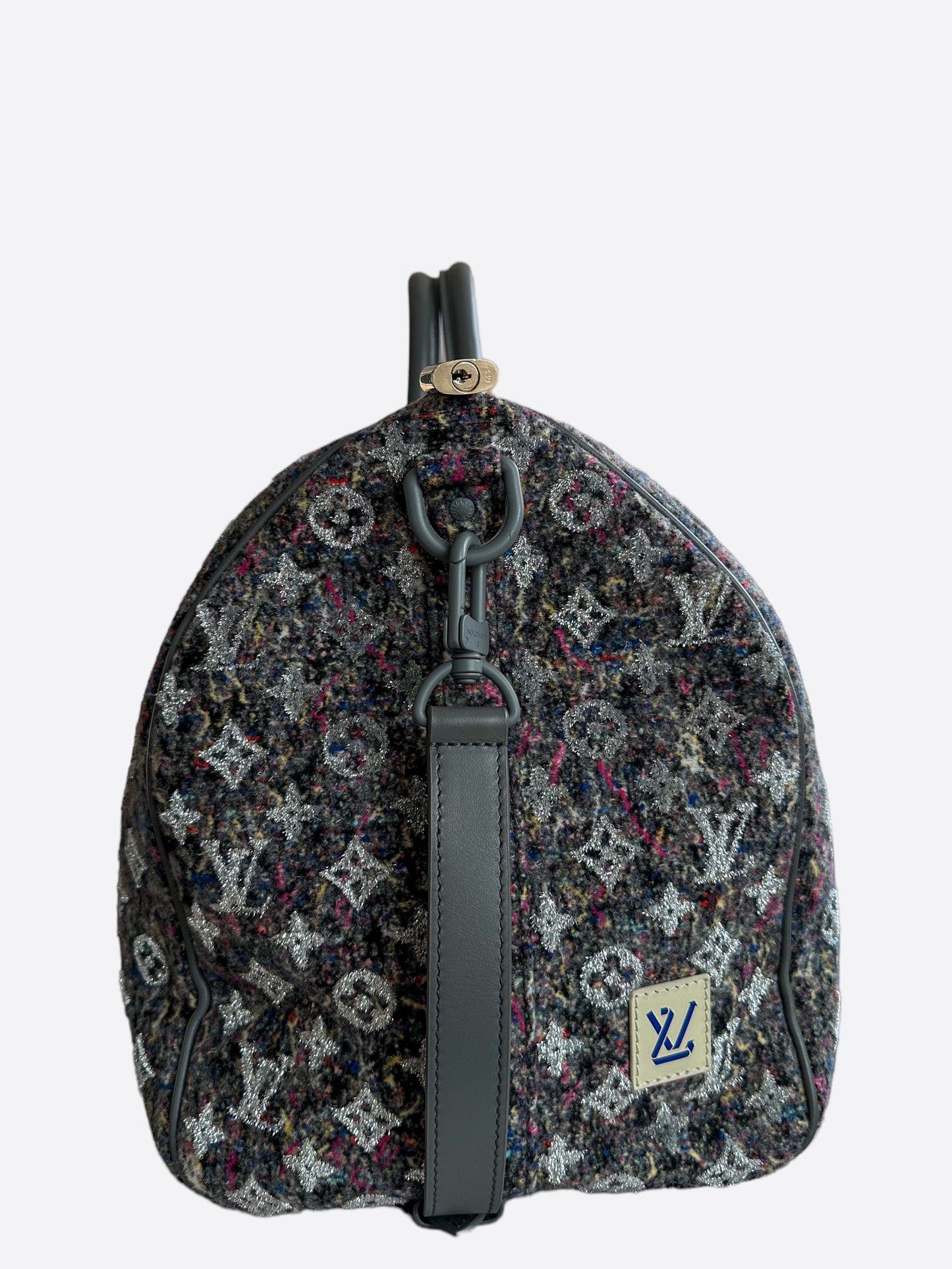 Louis Vuitton Grey & White Monogram Recycle Keepall 50