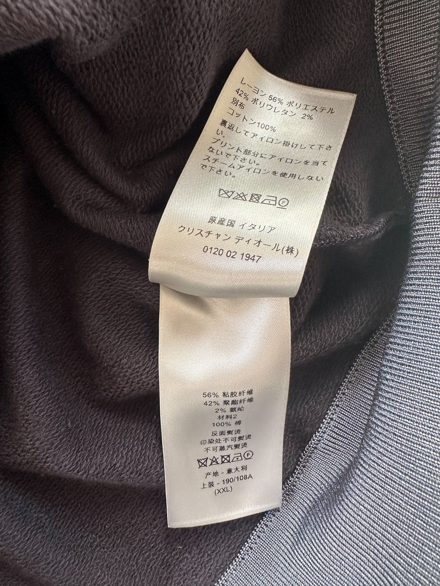 Dior Daniel Arsham Blue Embossed Metallic Logo Hoodie