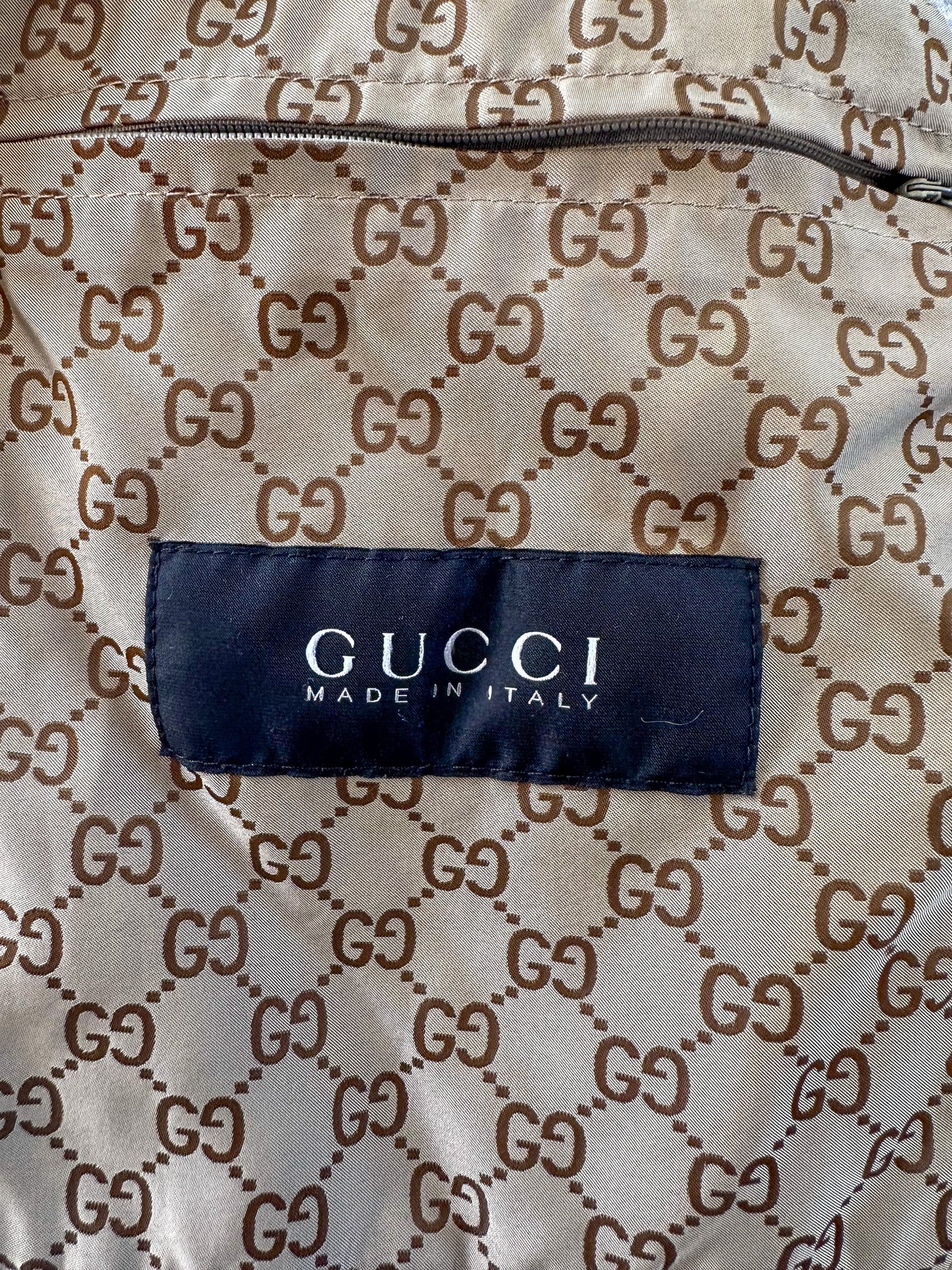 Gucci Tan & Brown GG Monogram Windbreaker