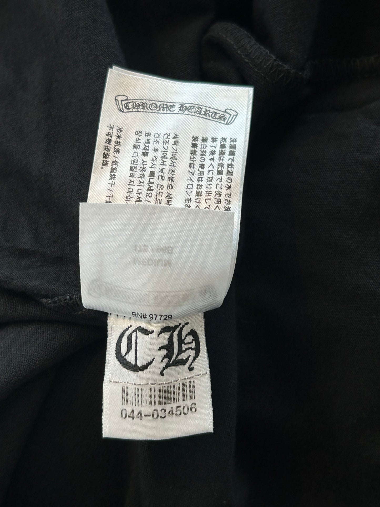 Chrome Hearts Black & Pink Neck Logo Longsleeve T-Shirt