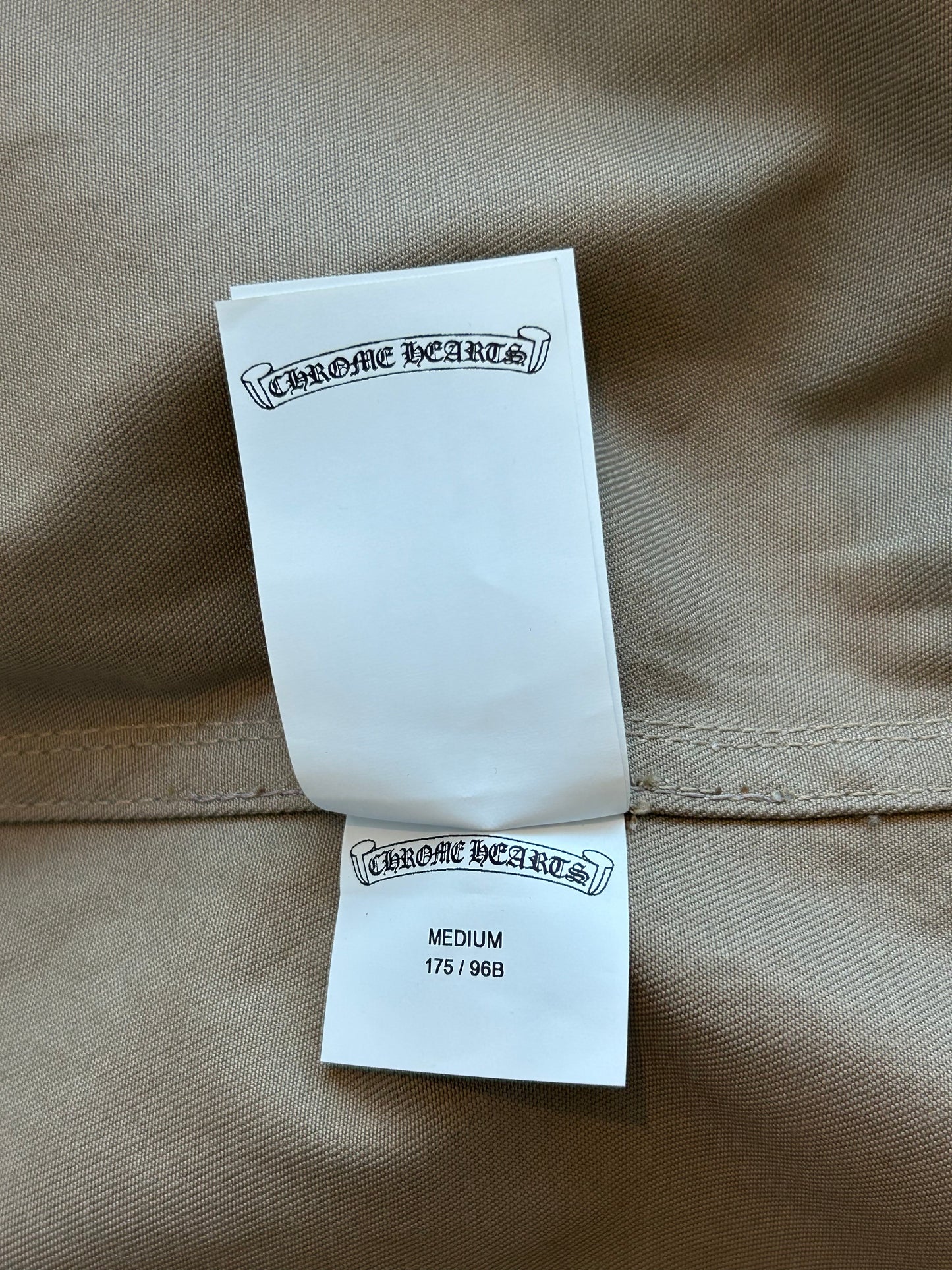 Chrome Hearts Tan & Black Cross Patch Work Dog Jacket