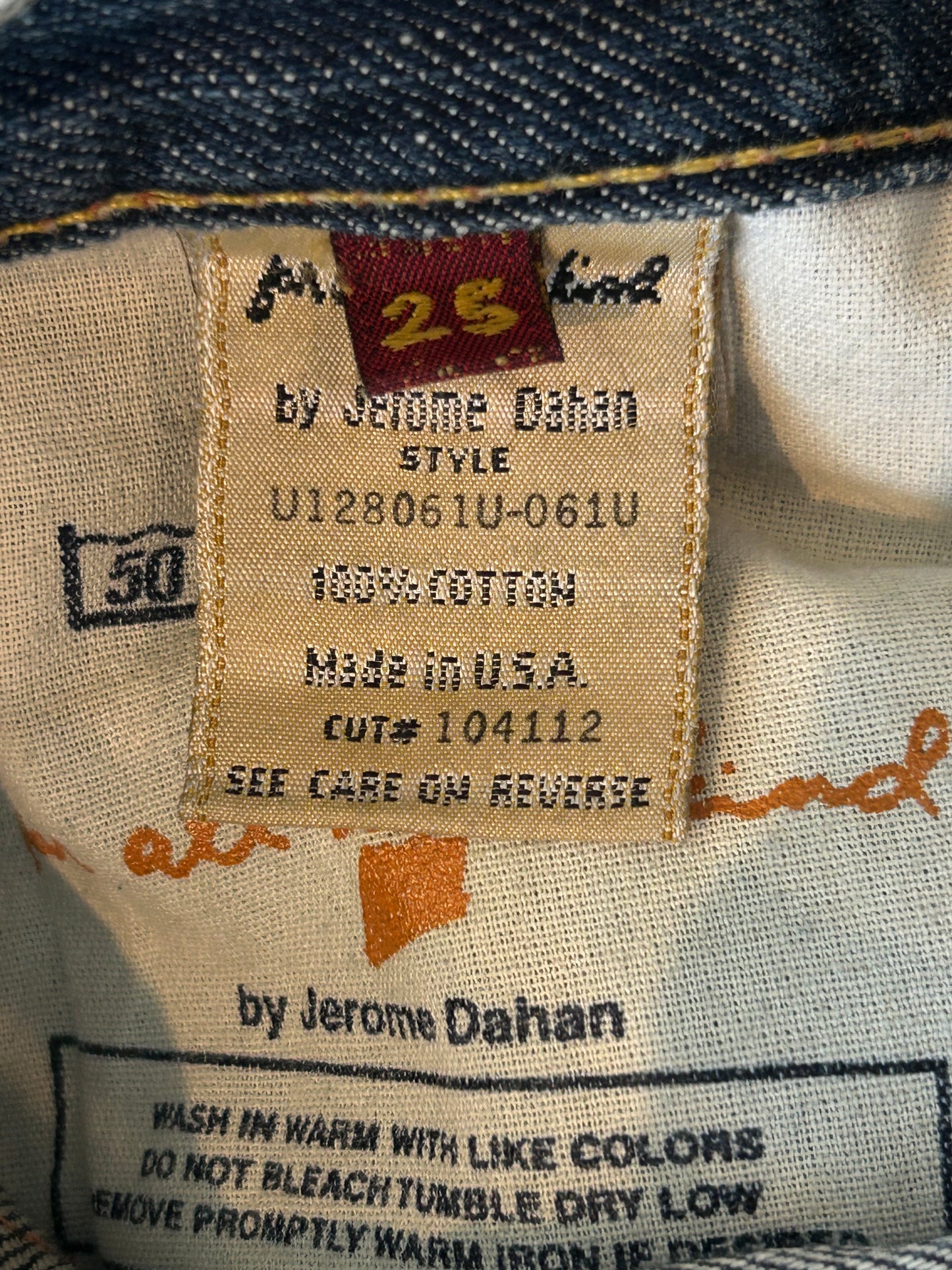 Chrome Hearts Blue & Black Cross Patch Jeans