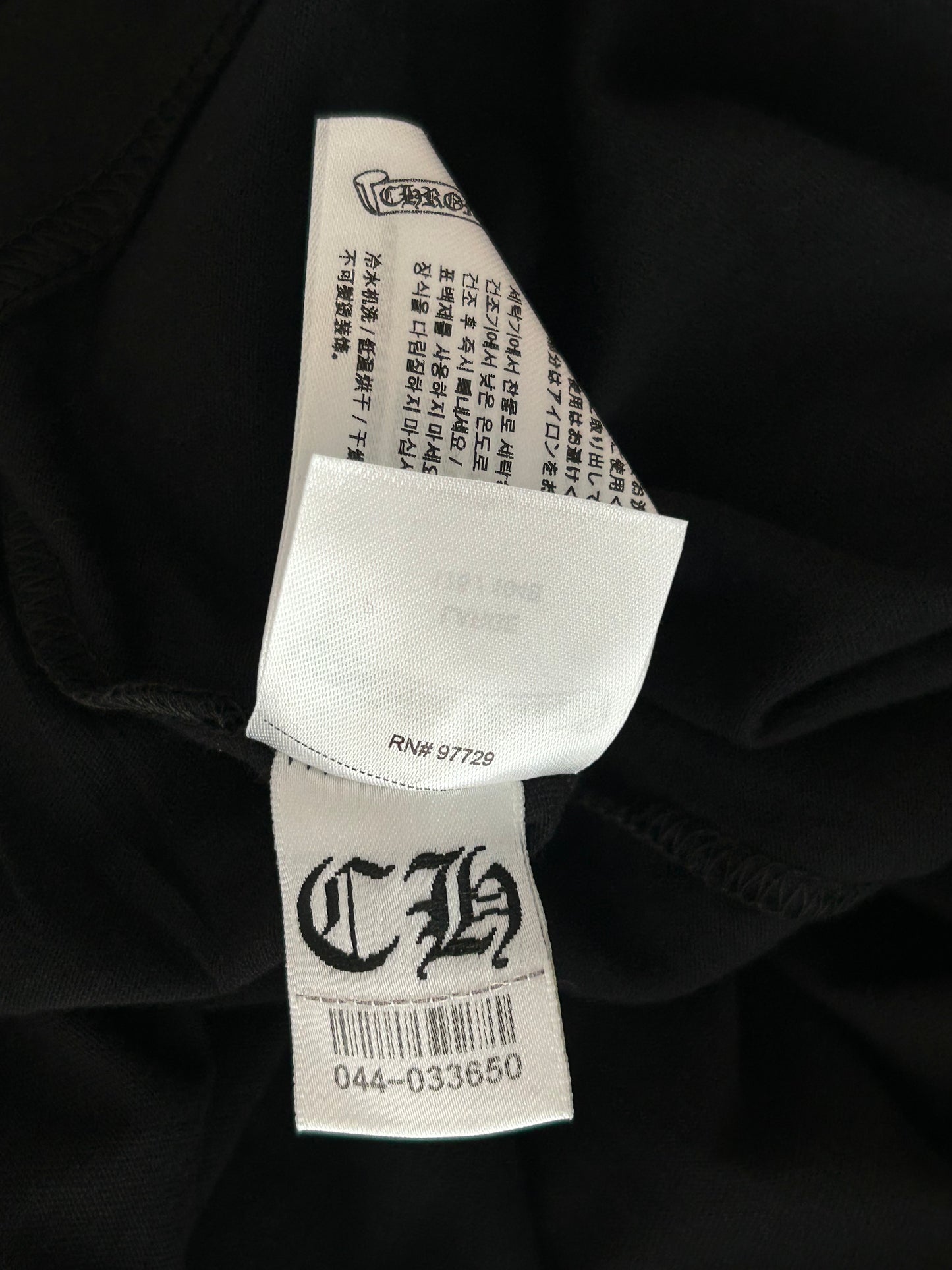 Chrome Hearts Black & Pink Neck Logo Longsleeve T-Shirt