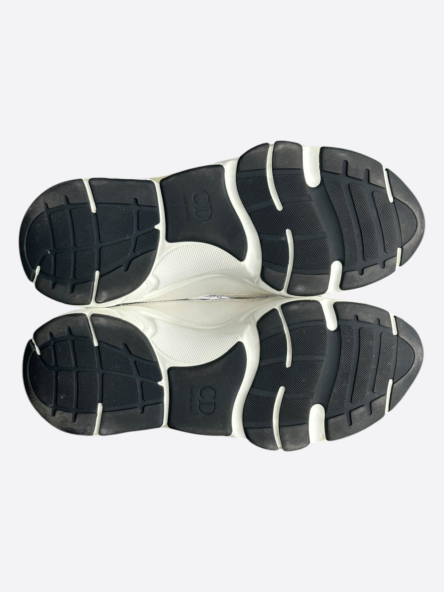 Dior White & Grey Reflective B22 Sneakers