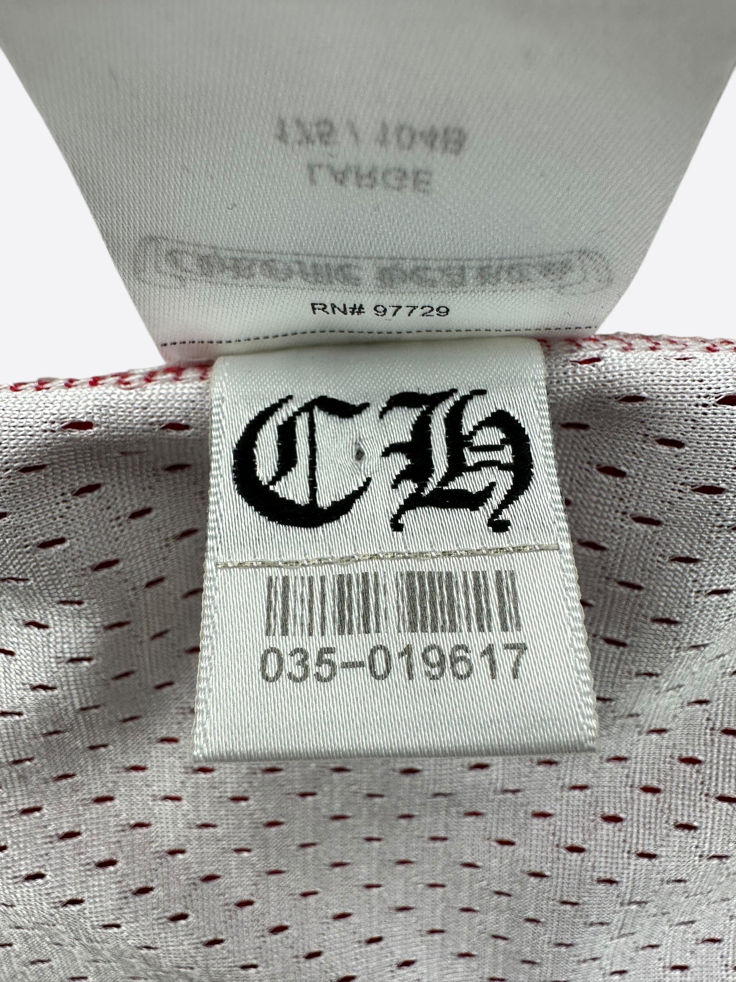 Chrome Hearts Matty Boy Red & White Team Form Reversible Mesh Jersey