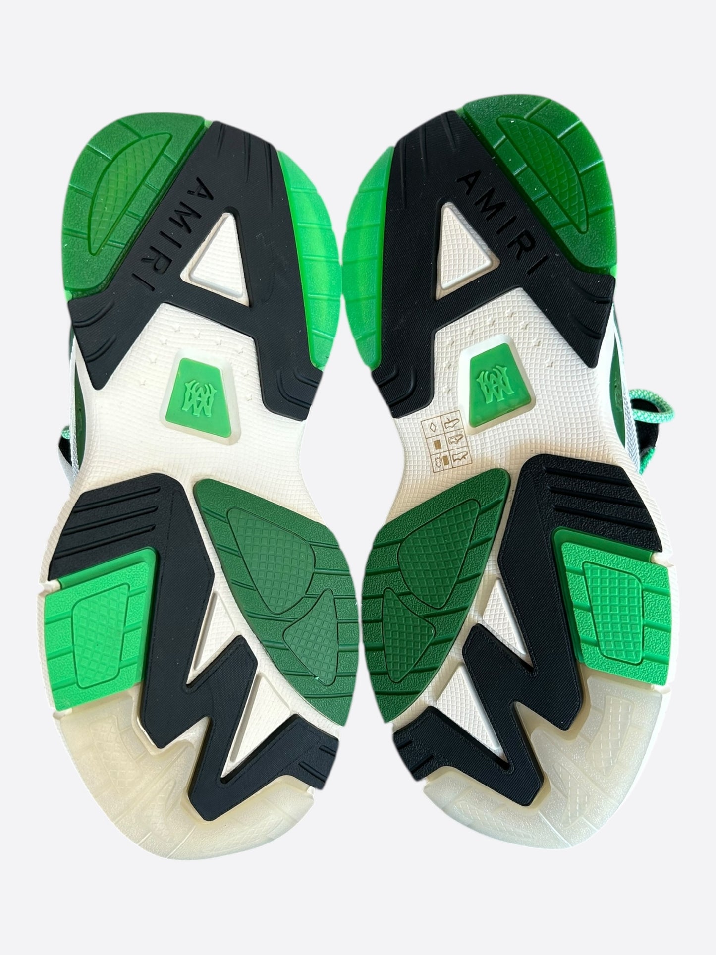 Amiri White & Green MA Logo Runners