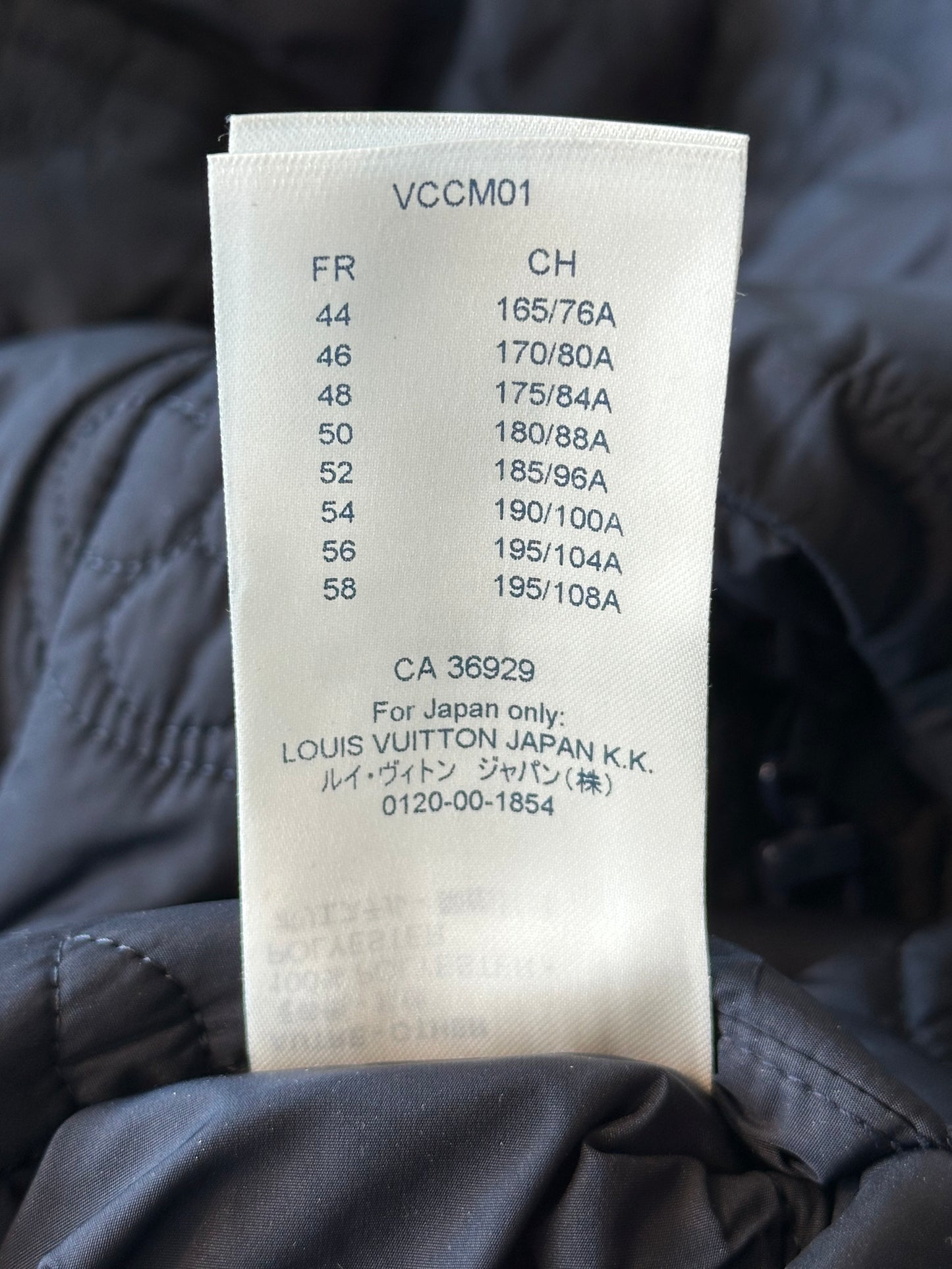 Louis Vuitton Navy Monogram Padded Jacket