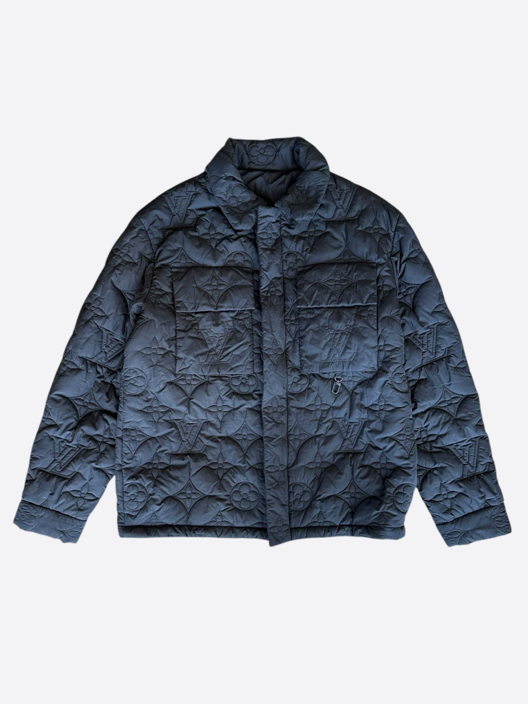 Louis Vuitton Navy Monogram Padded Jacket – Savonches