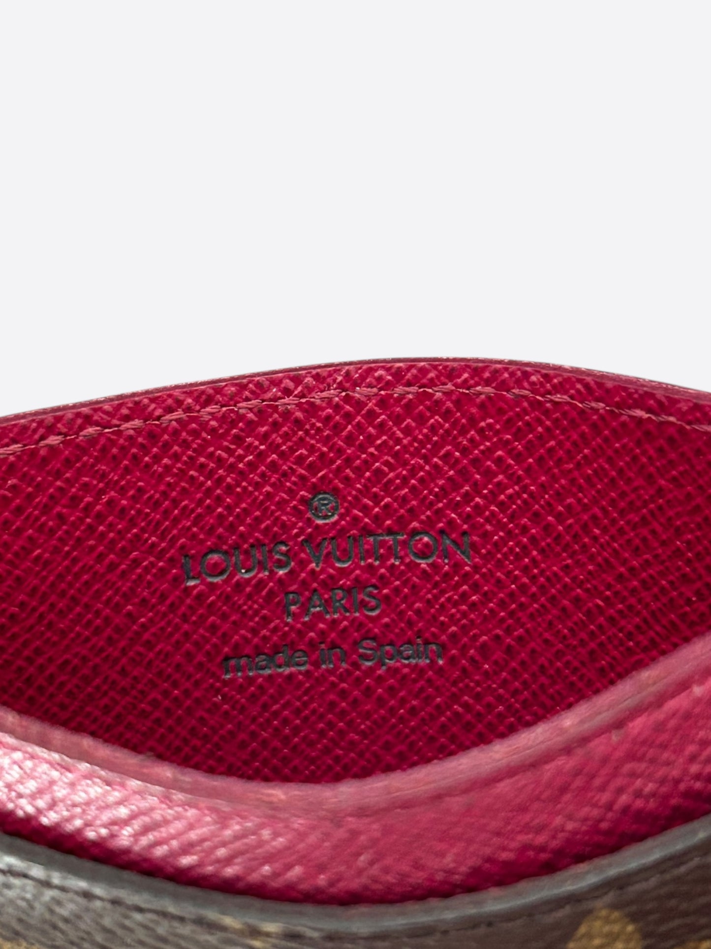 Louis Vuitton Red & Brown Monogram Cardholder