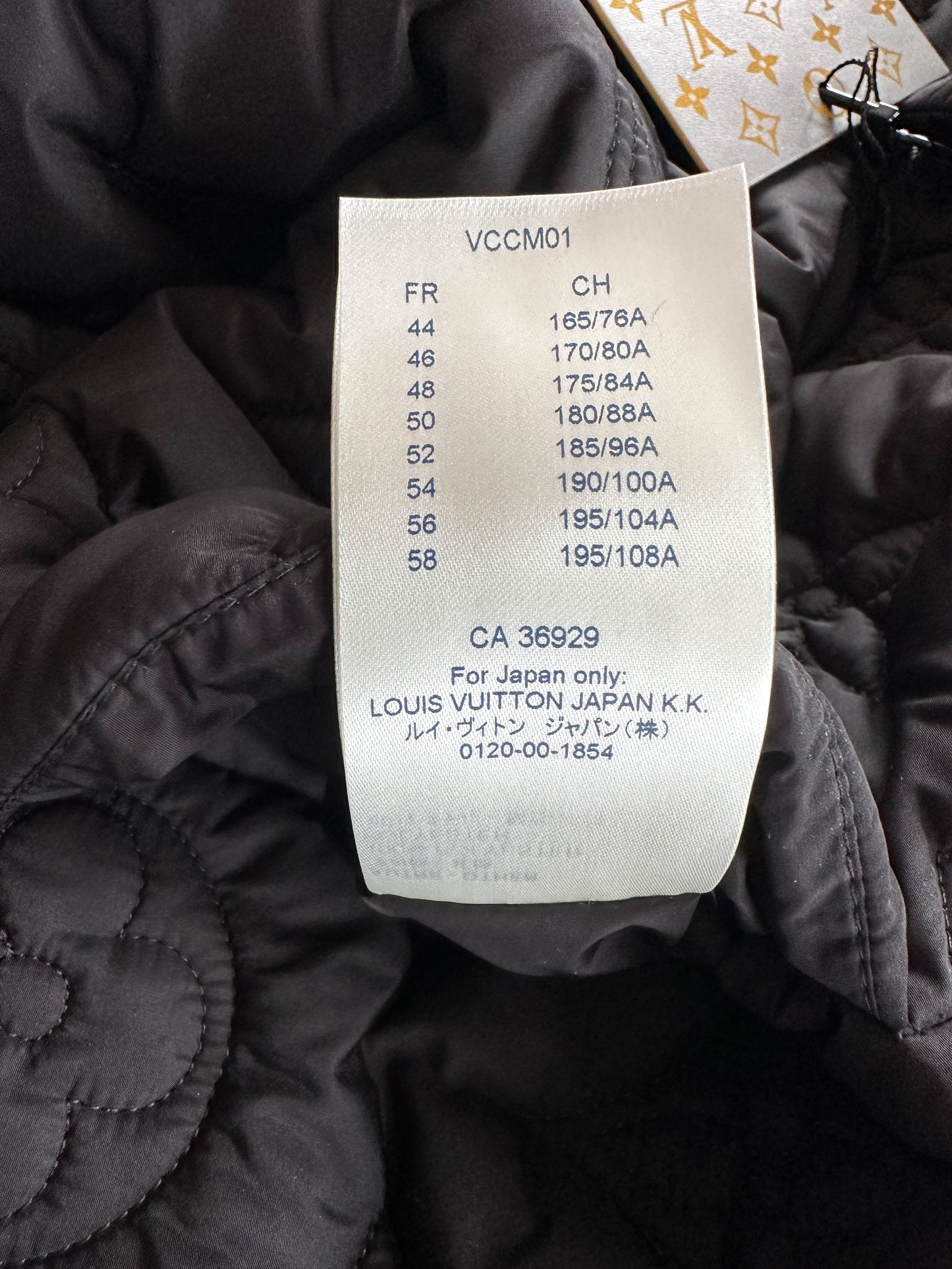 Louis Vuitton Black Monogram Padded Jacket