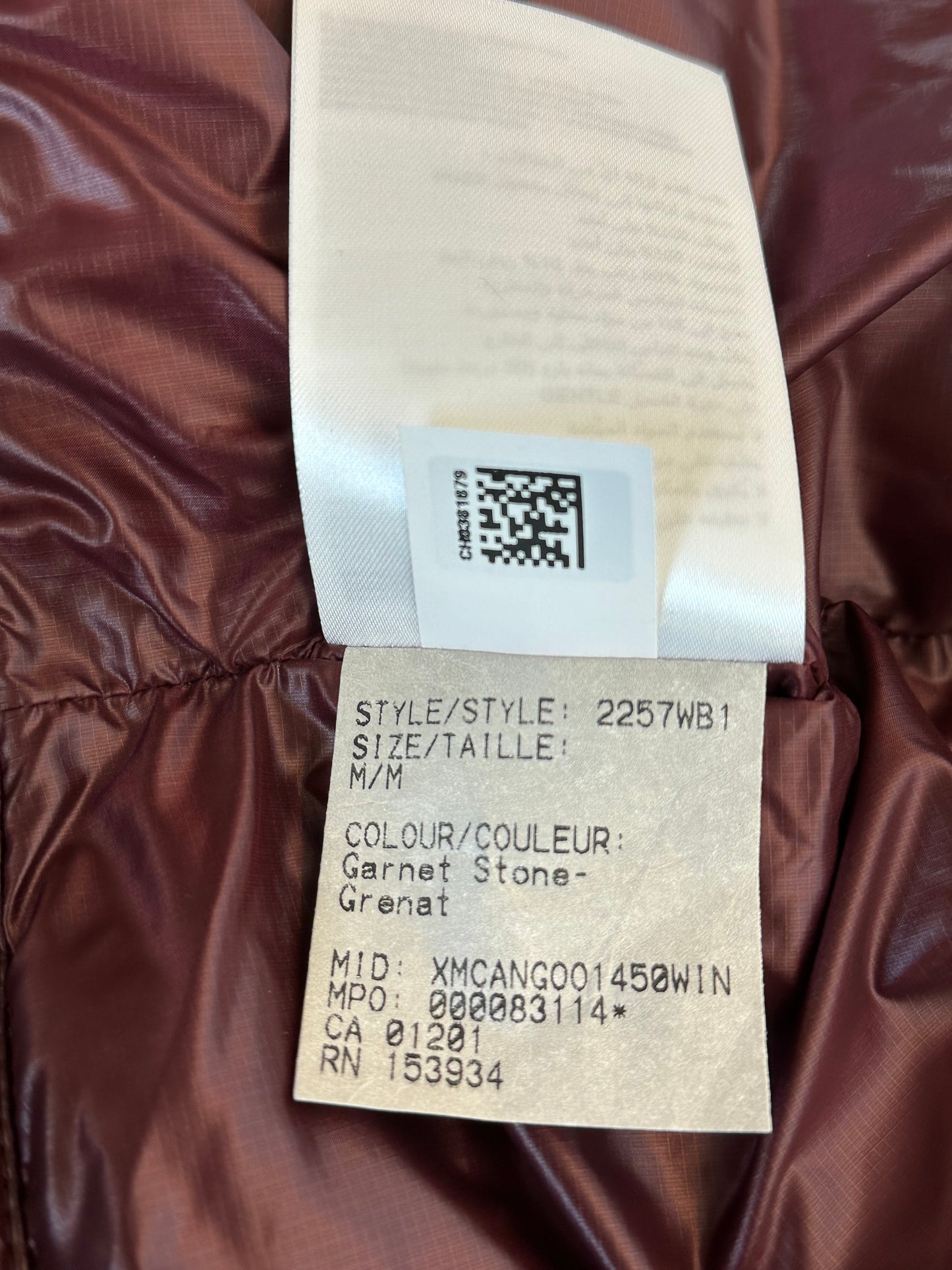 Canada Goose Burgundy Cypress Black Label Women's Vest