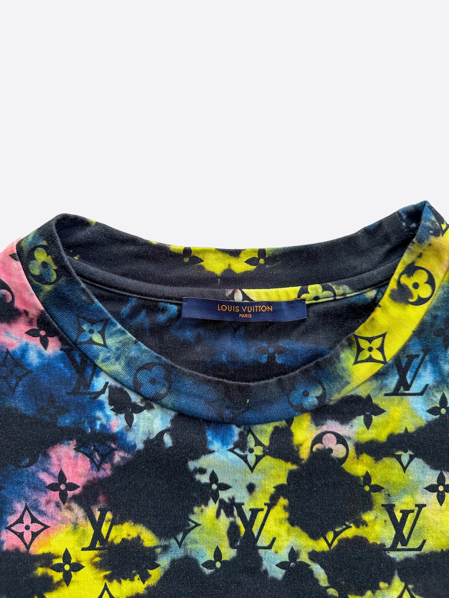 Louis Vuitton Navy Tie-Dye Camo Monogram T-Shirt