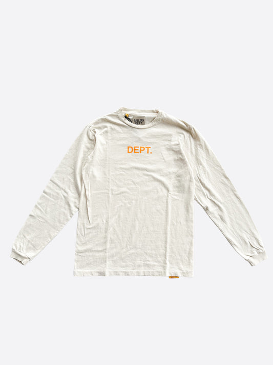 Gallery Dept Cream & Yellow Logo Longsleeve T-Shirt