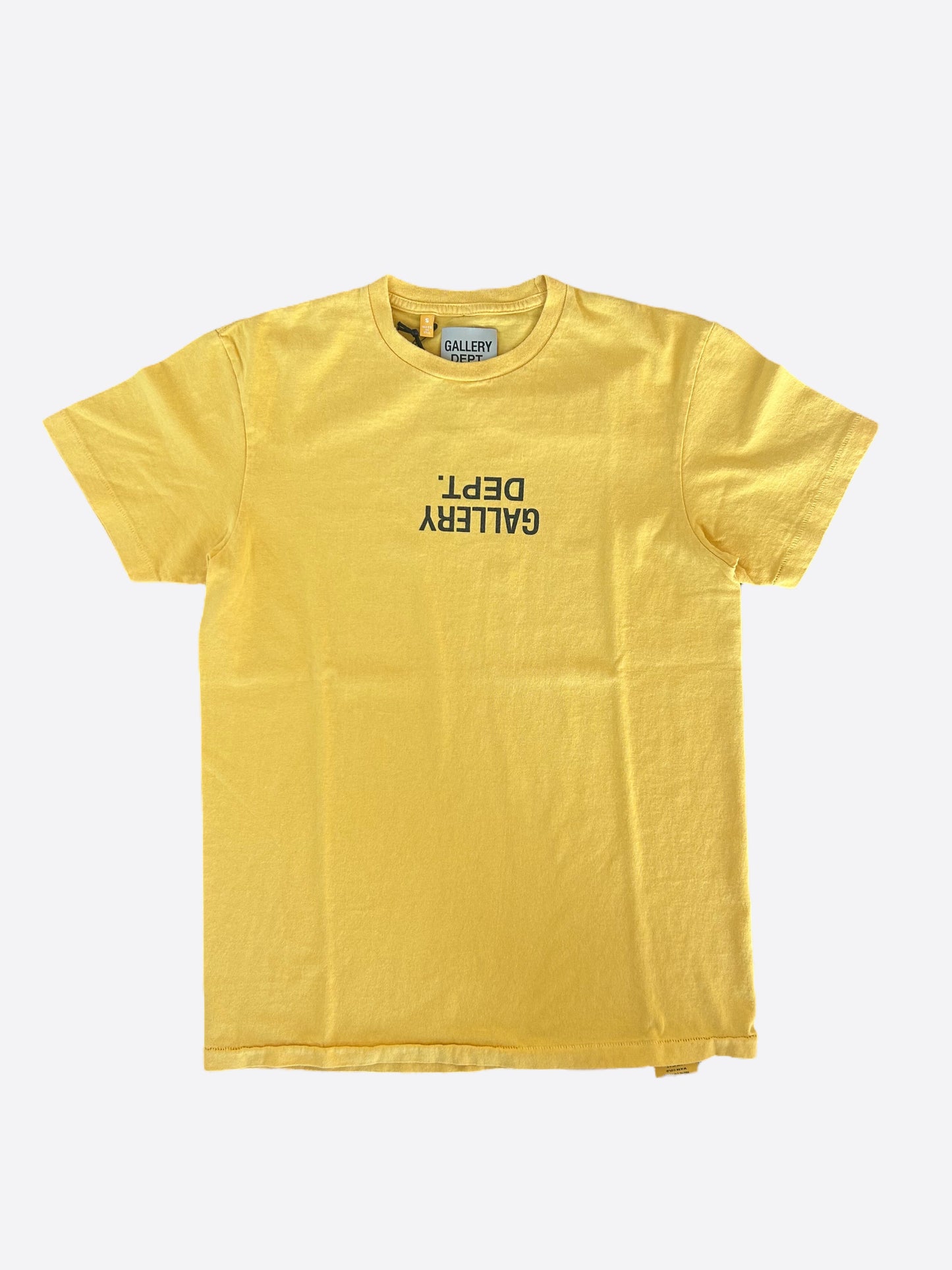 Gallery Dept Yellow & Black Upside Down Logo T-Shirt