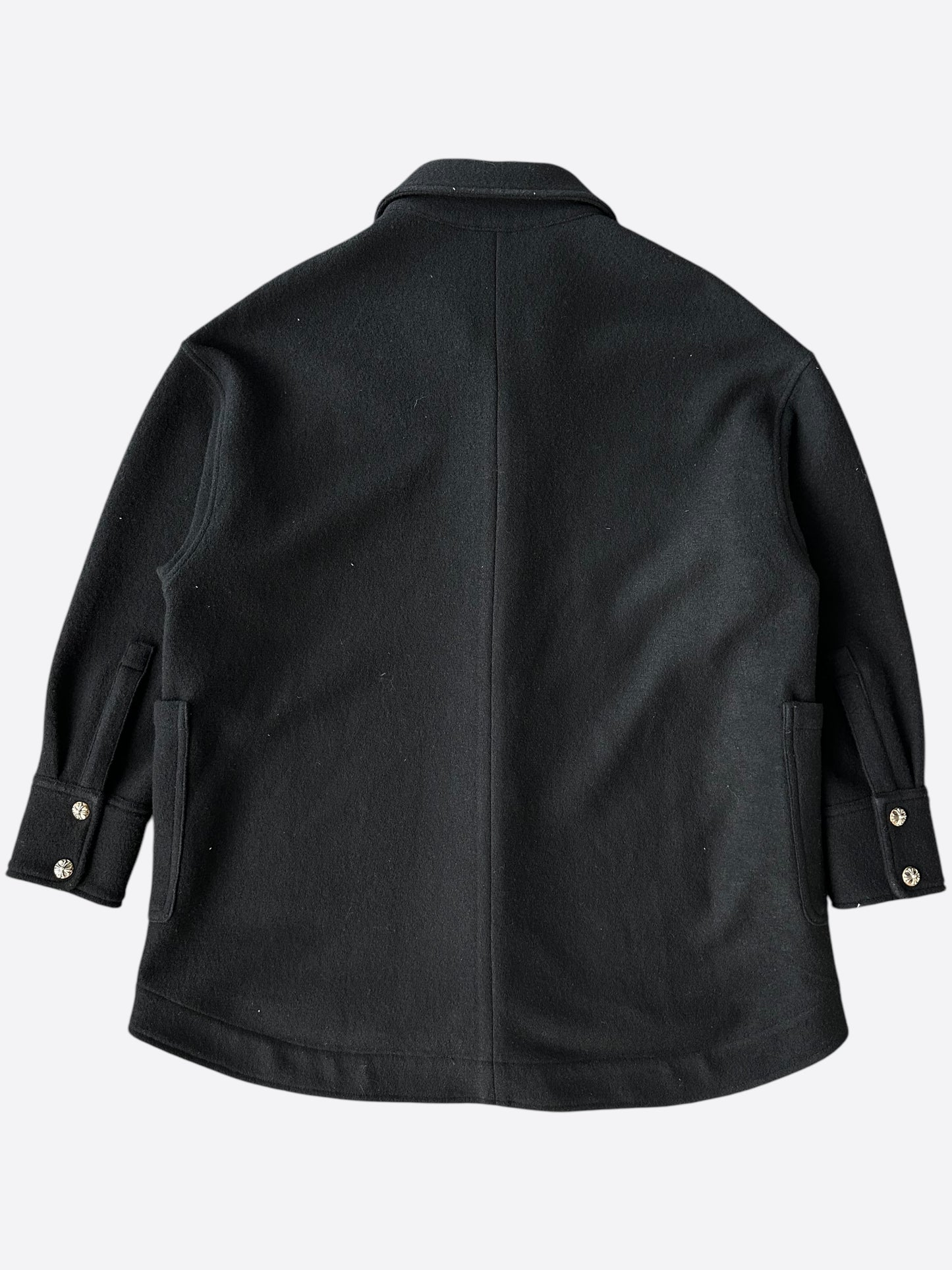 Chrome Hearts Black Wool Lola Coat