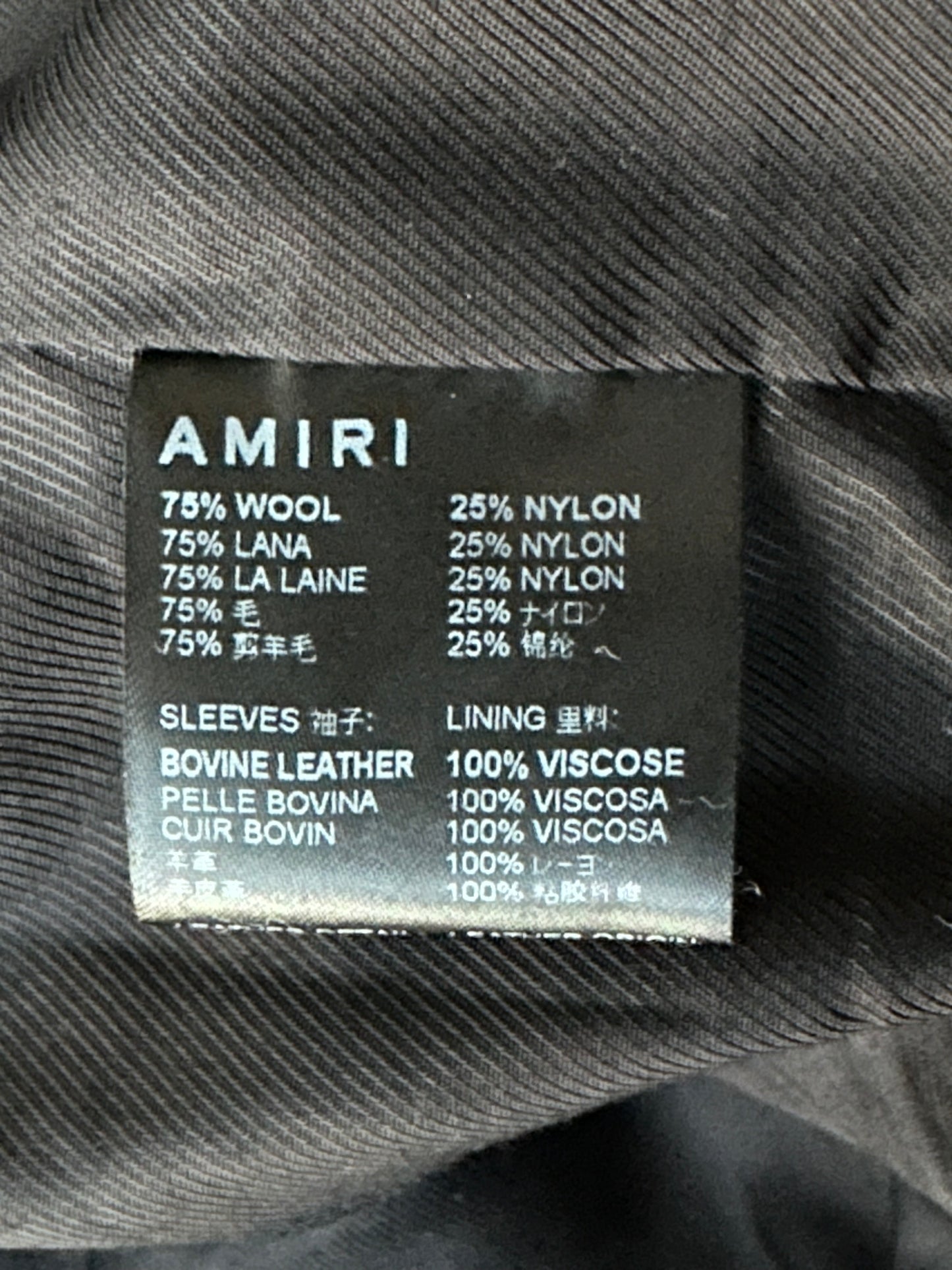 Amiri Black & White Imagination Varsity Jacket