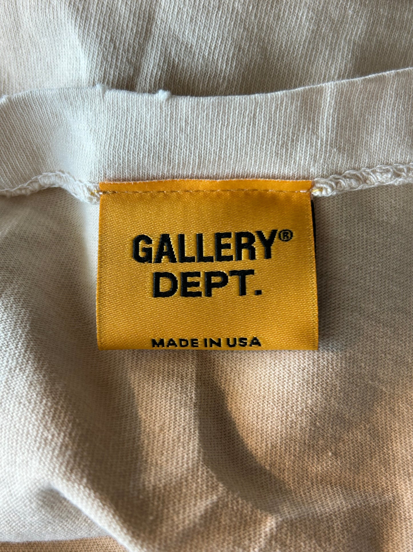 Gallery Dept Antique White & Black Yesterday Was Tomorrow Logo T-Shirt