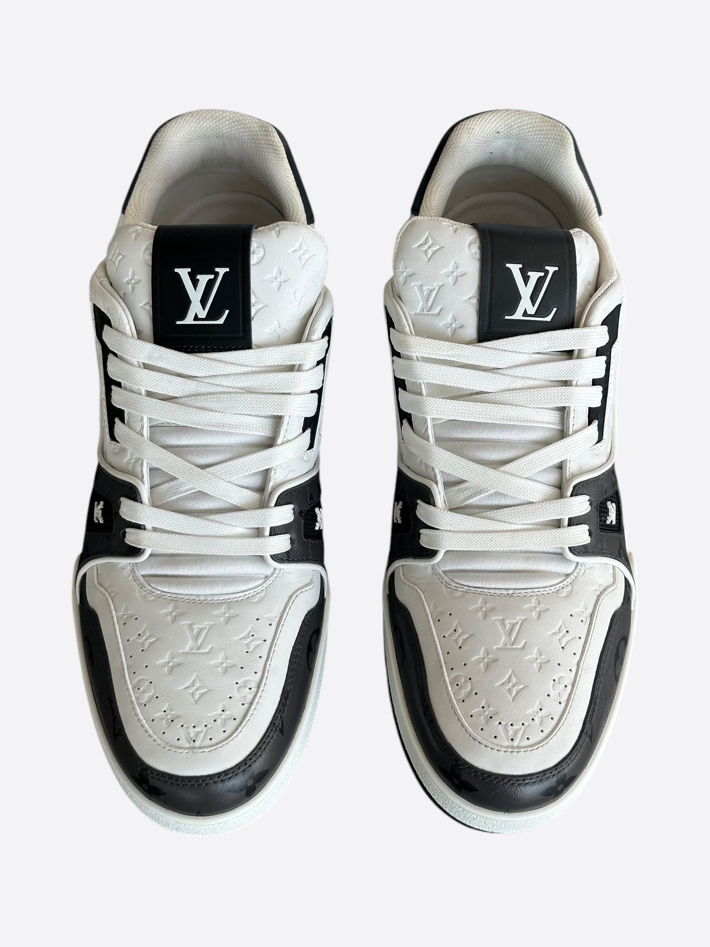 Louis Vuitton Black & White Monogram Trainers