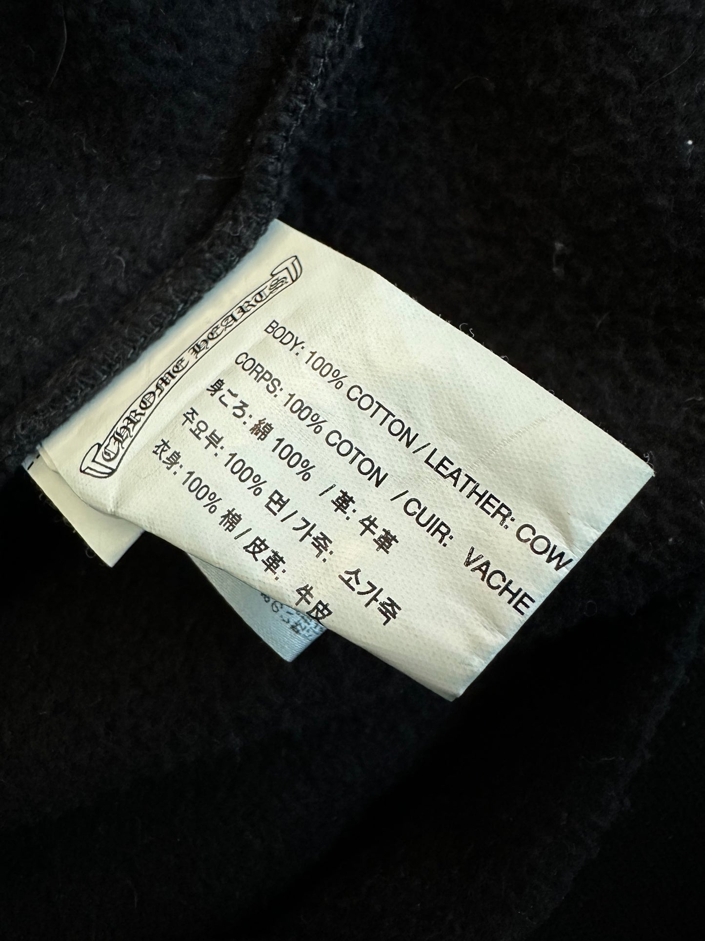 Chrome Hearts Black Leather Triple Cross Sweater
