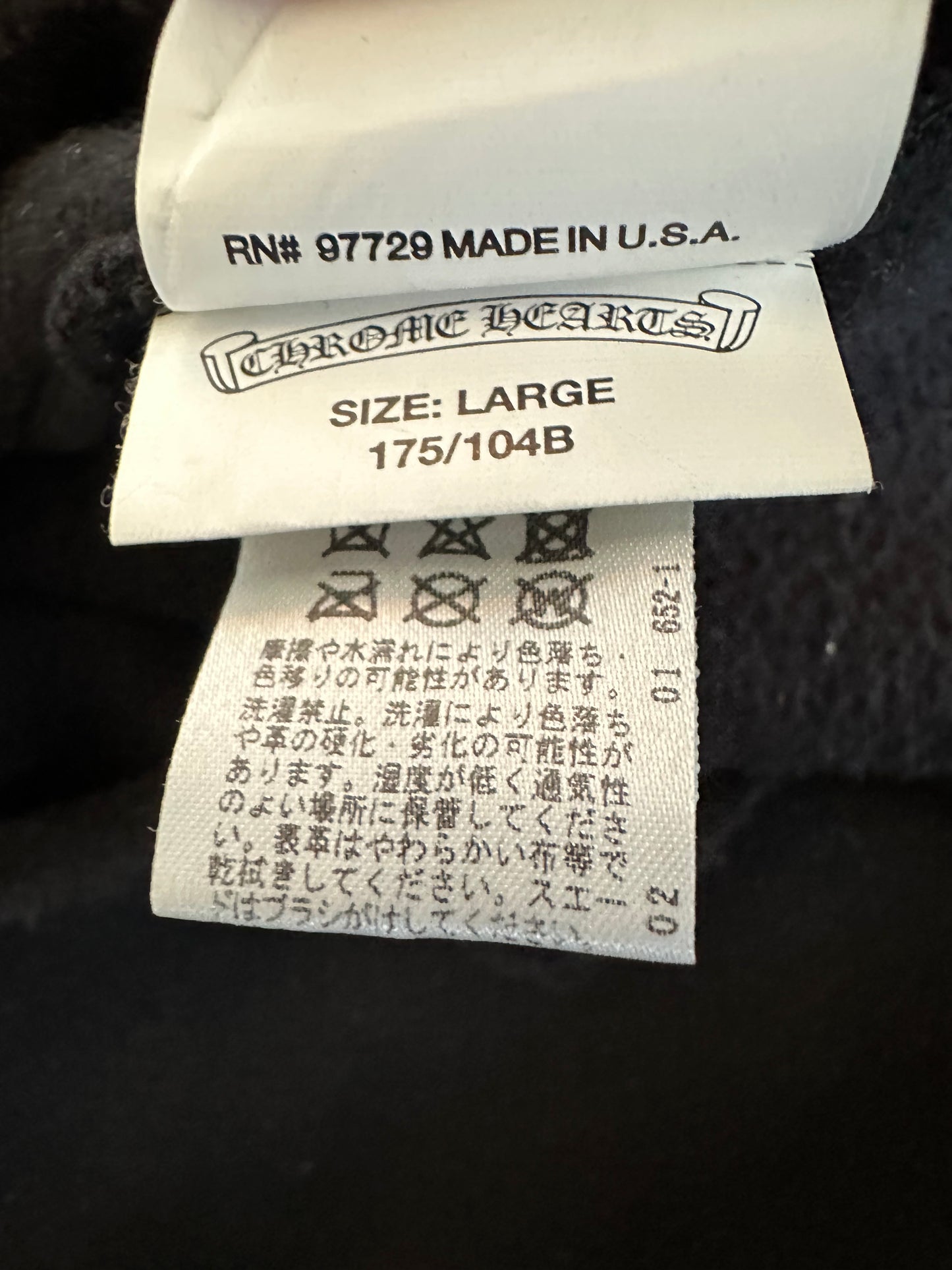 Chrome Hearts Black Leather Triple Cross Sweater