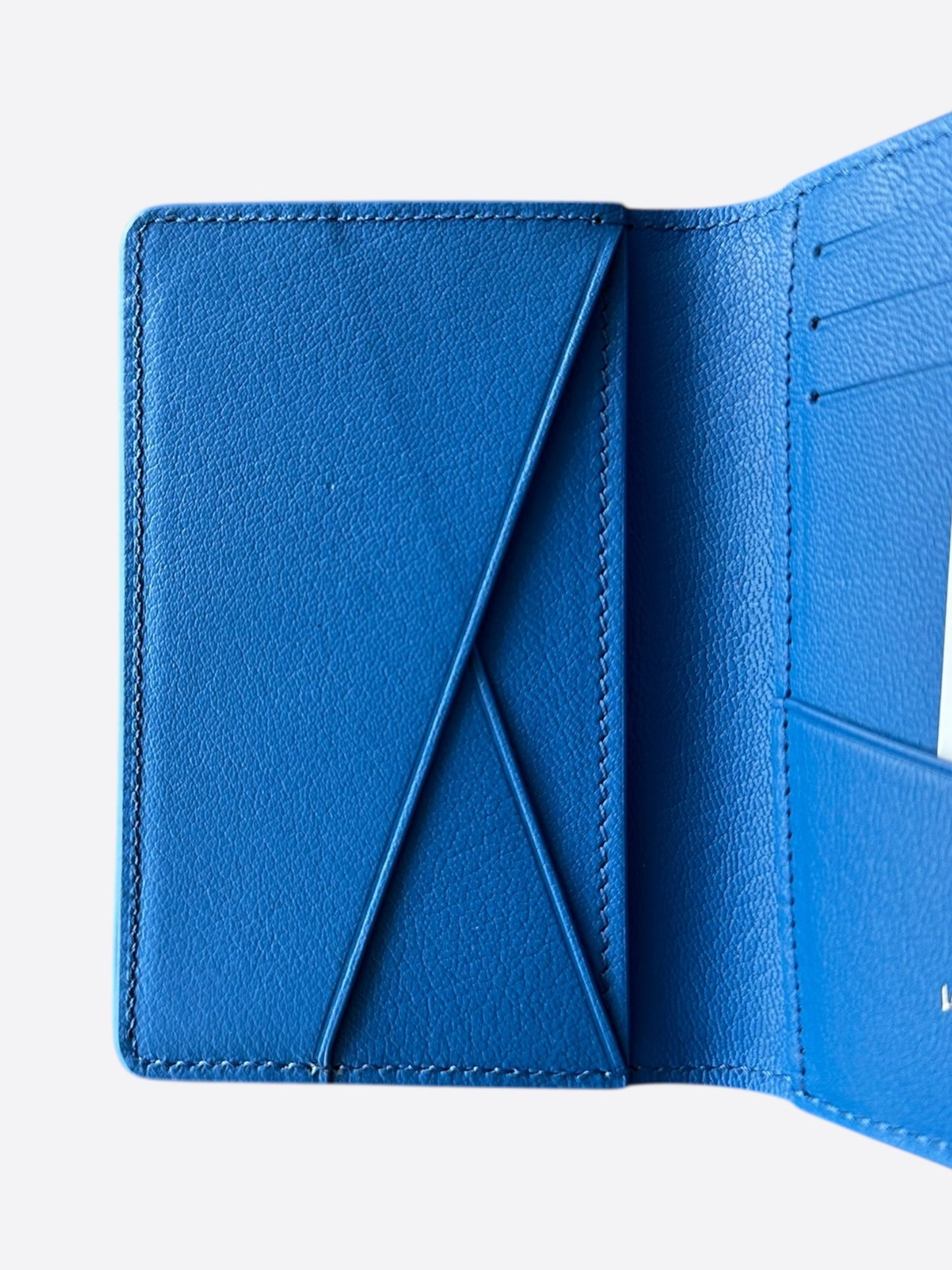 Louis Vuitton Blue & Yellow Lizard Pocket Organizer