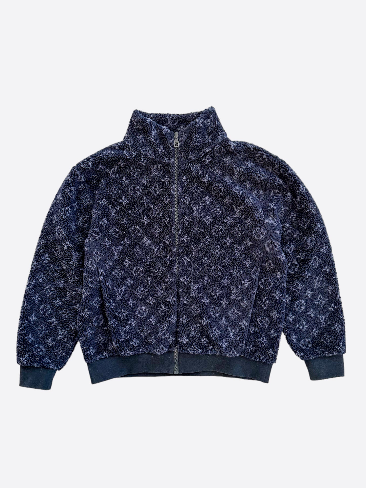 Louis Vuitton Navy Monogram Fleece Jacket