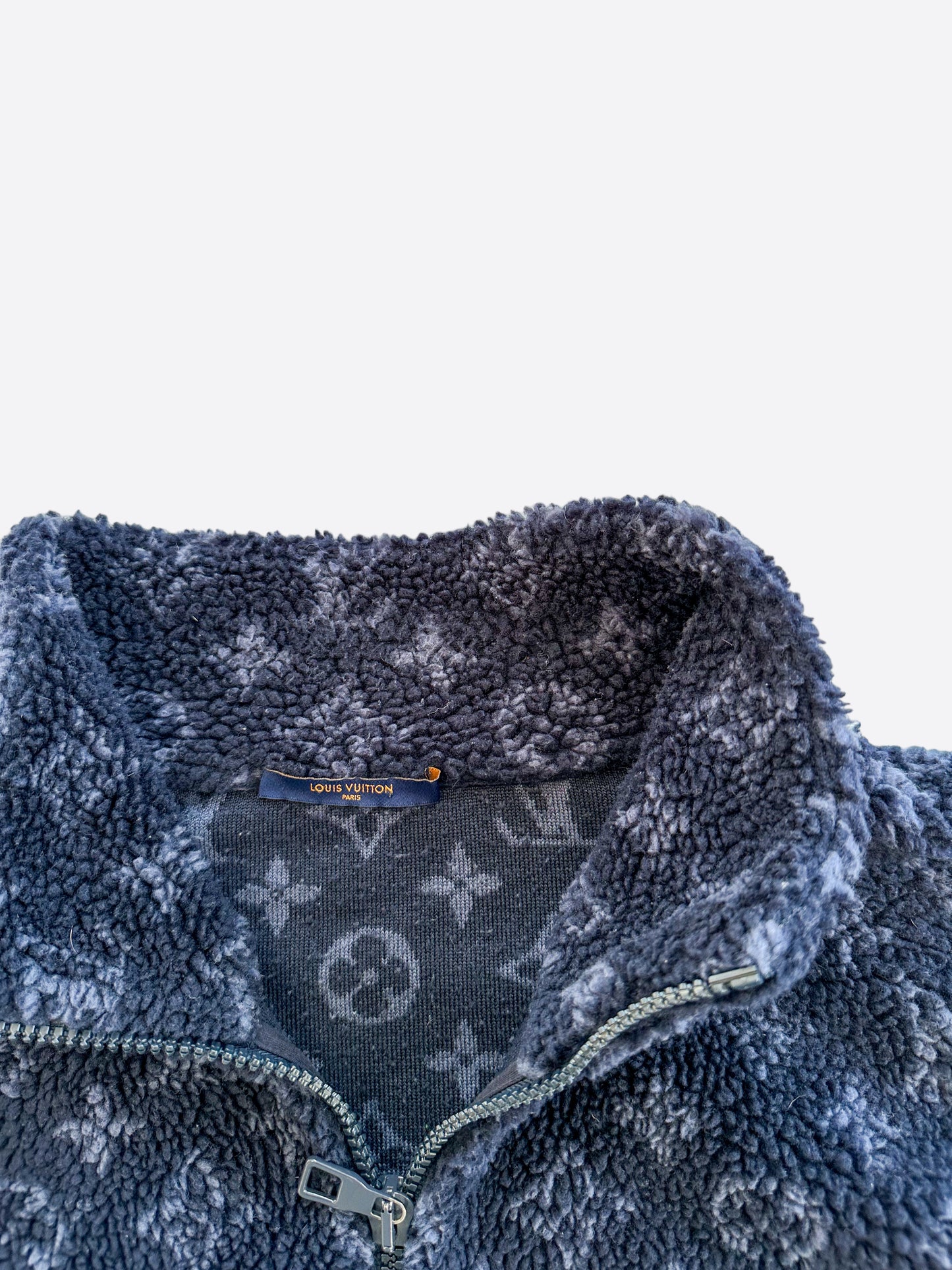 Louis Vuitton Navy Monogram Fleece Jacket