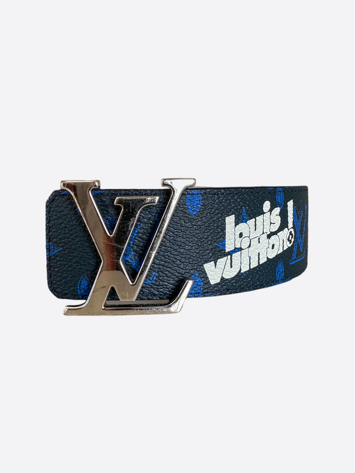 Louis Vuitton Blue Everyday Logo Monogram Belt