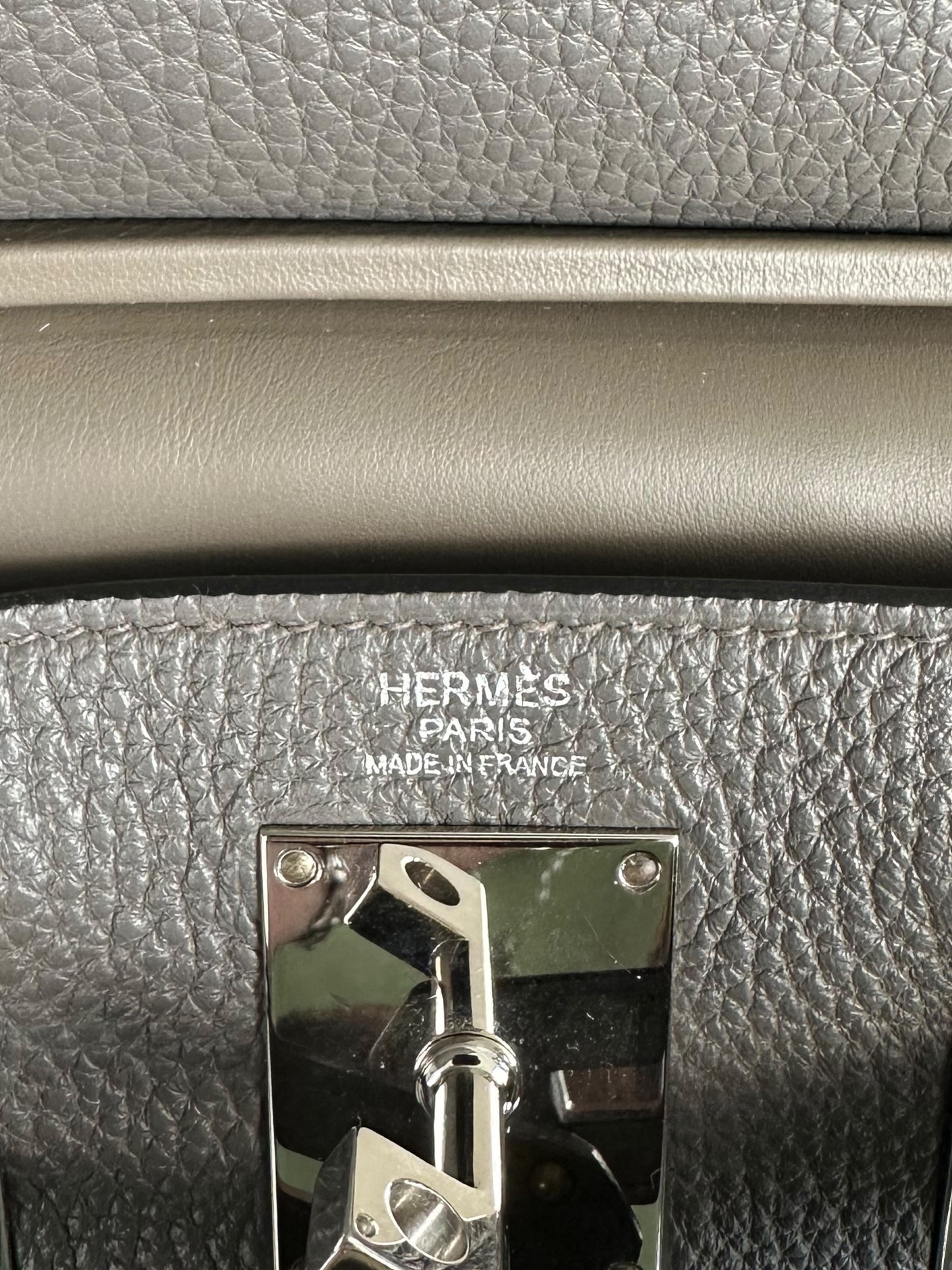 Hermes Grey Etain HAC Dos Crossbody Backpack