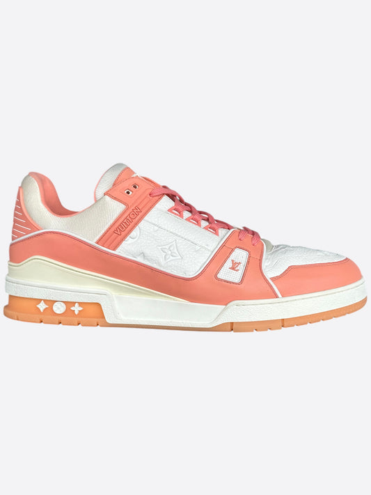 Louis Vuitton Pink & White Monogram Trainers