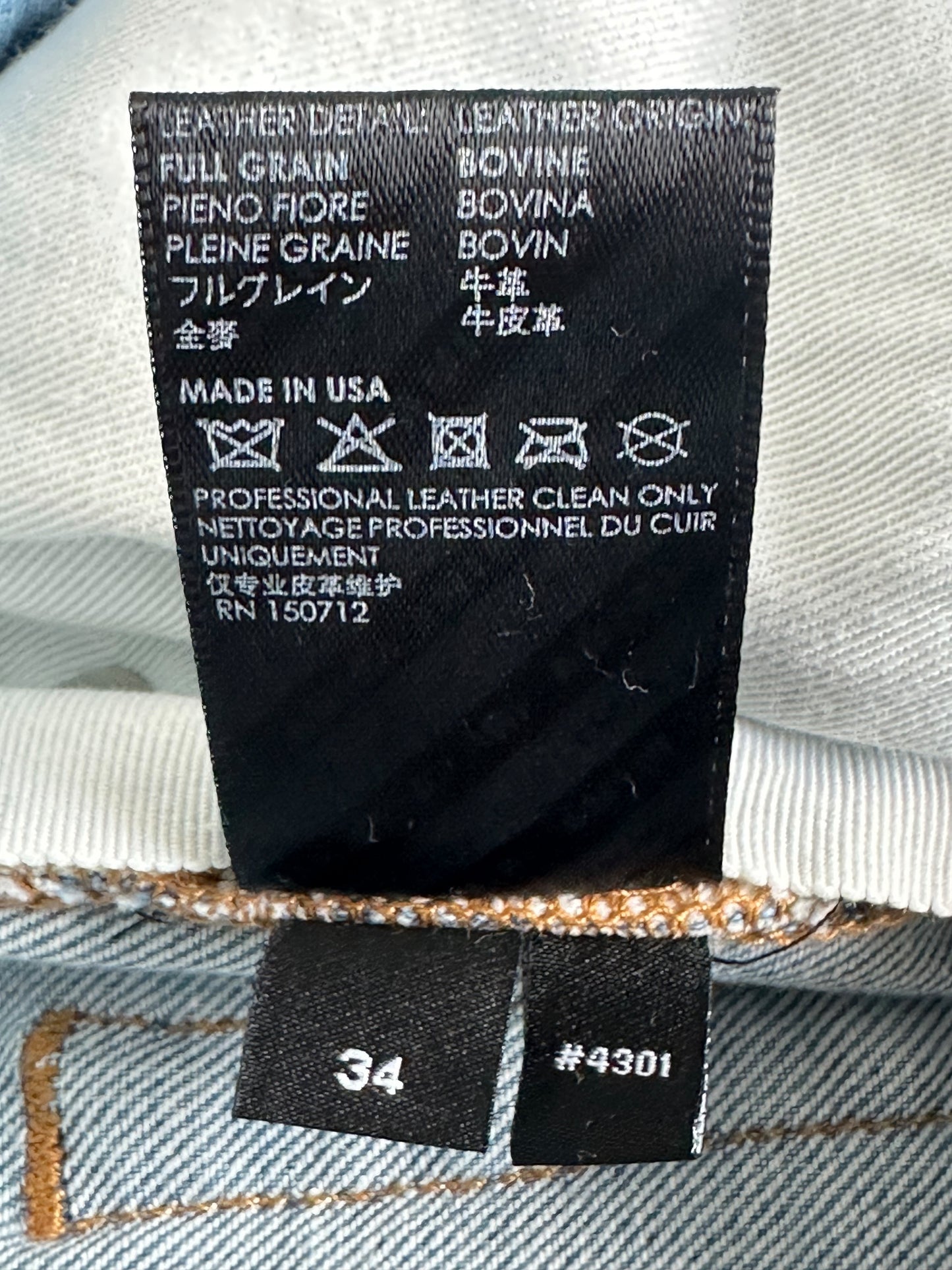 Amiri Indigo Distressed Boro Repair Jeans