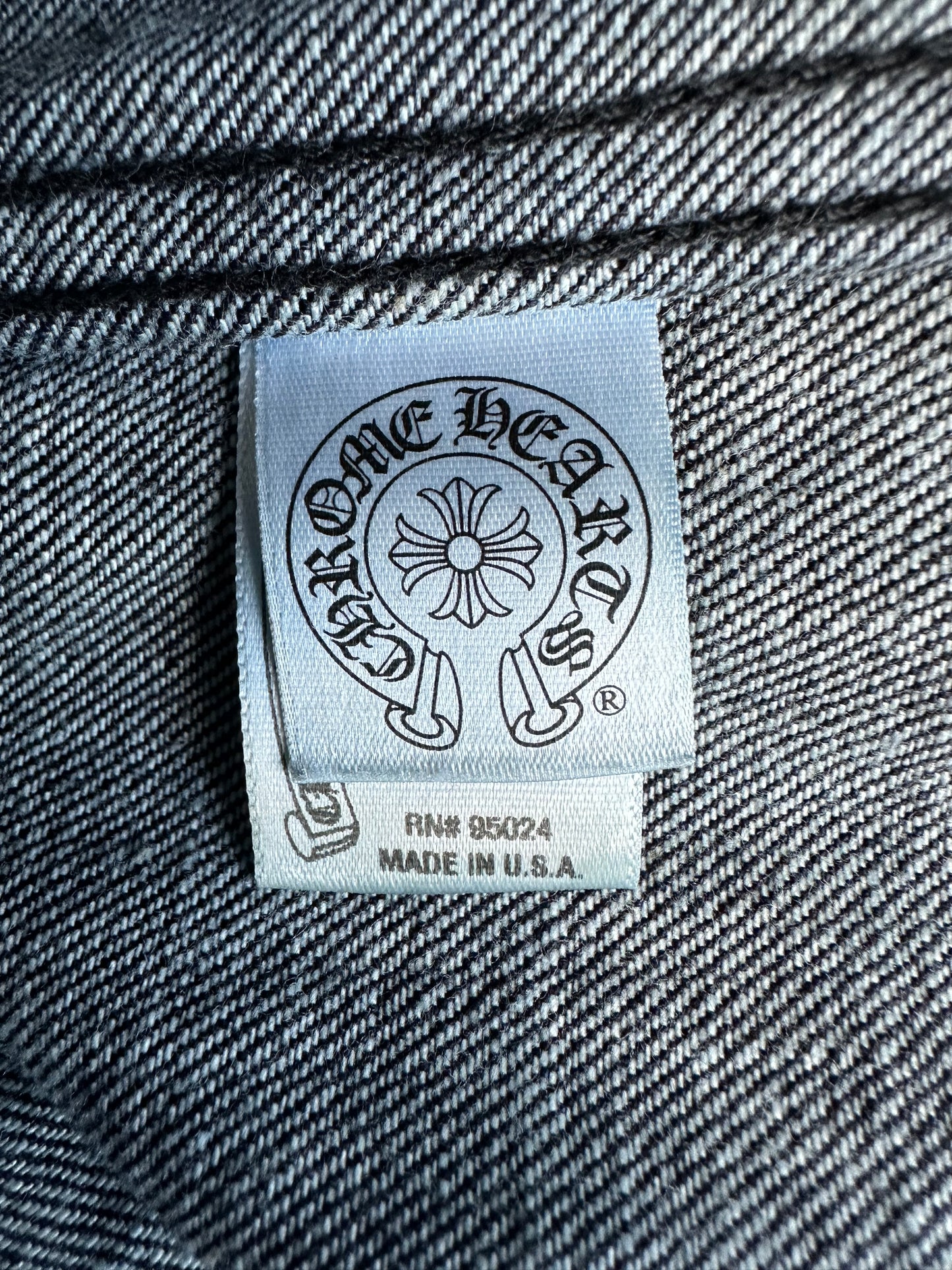 Chrome Hearts Dark Blue Fleur Denim Jacket