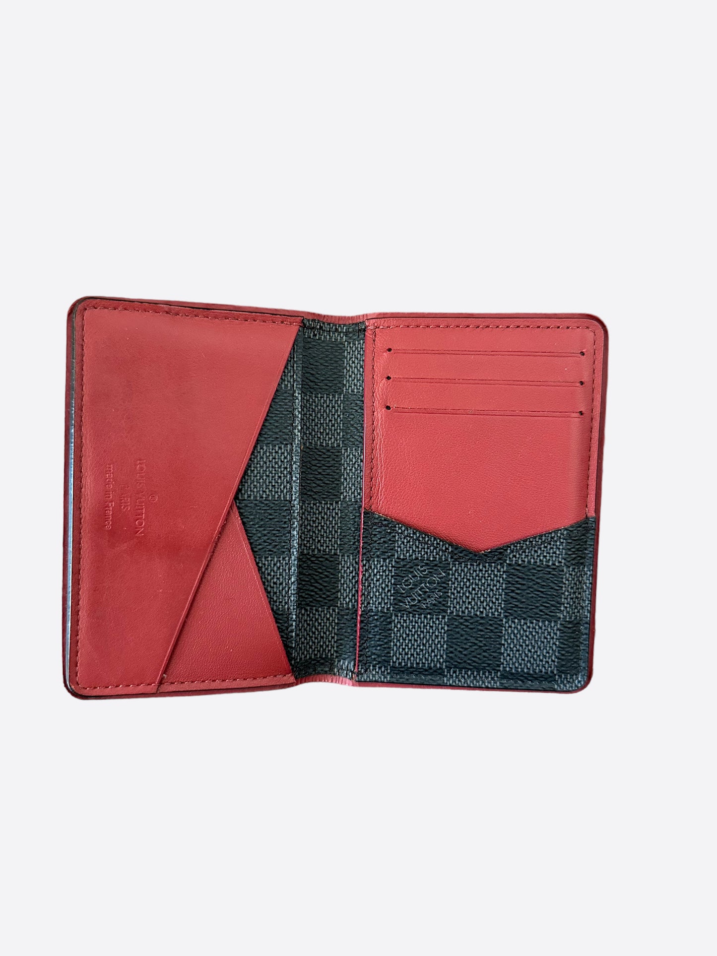 Louis Vuitton Black & Red Damier Graphite Pocket Organizer