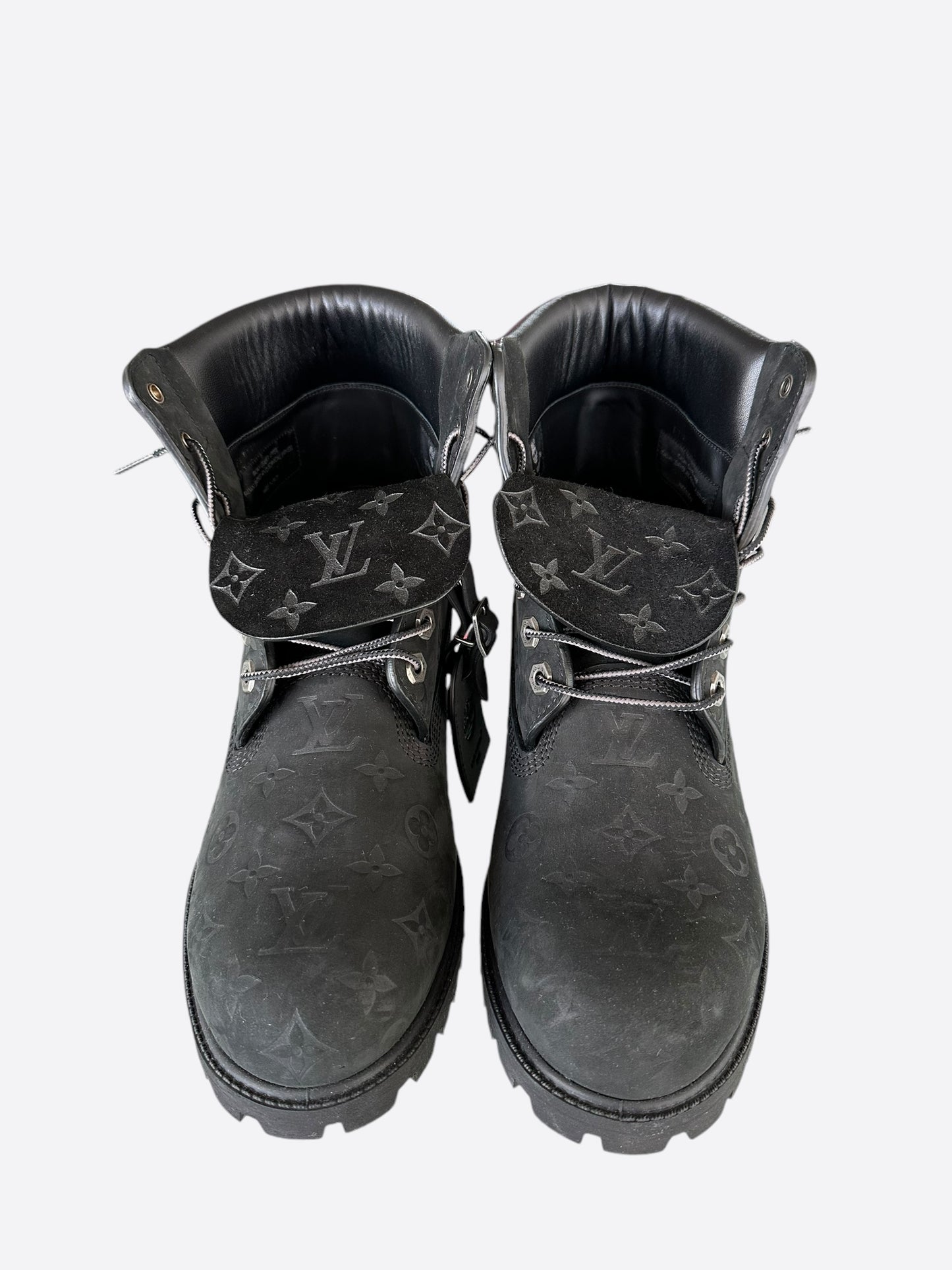 Louis Vuitton Timberland Black Monogram Boots