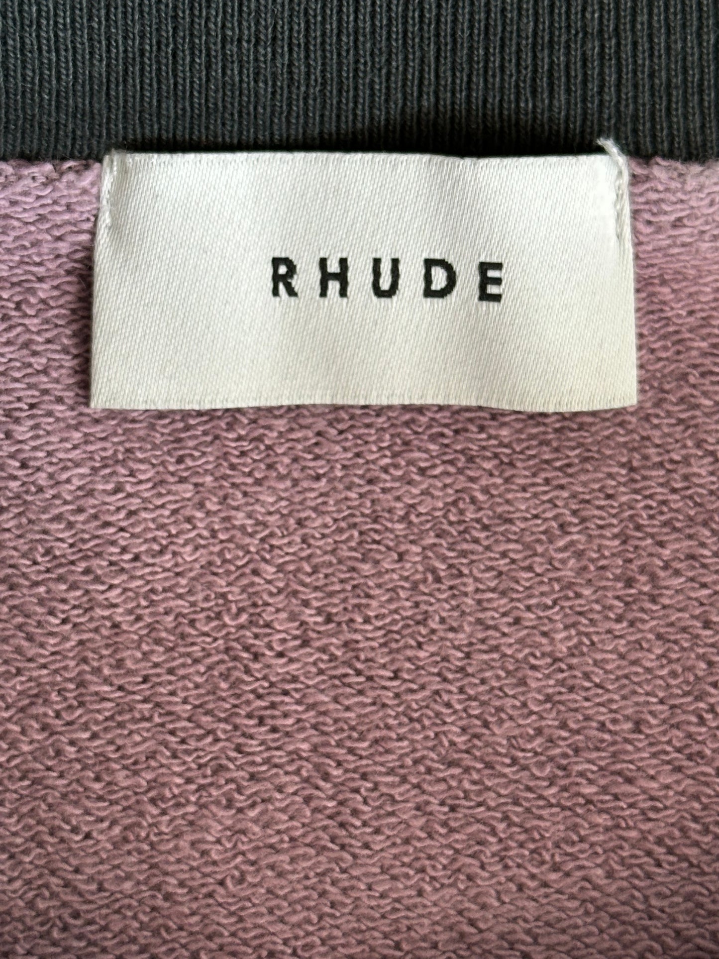 Rhude White & Pink Logo Panel Sweater