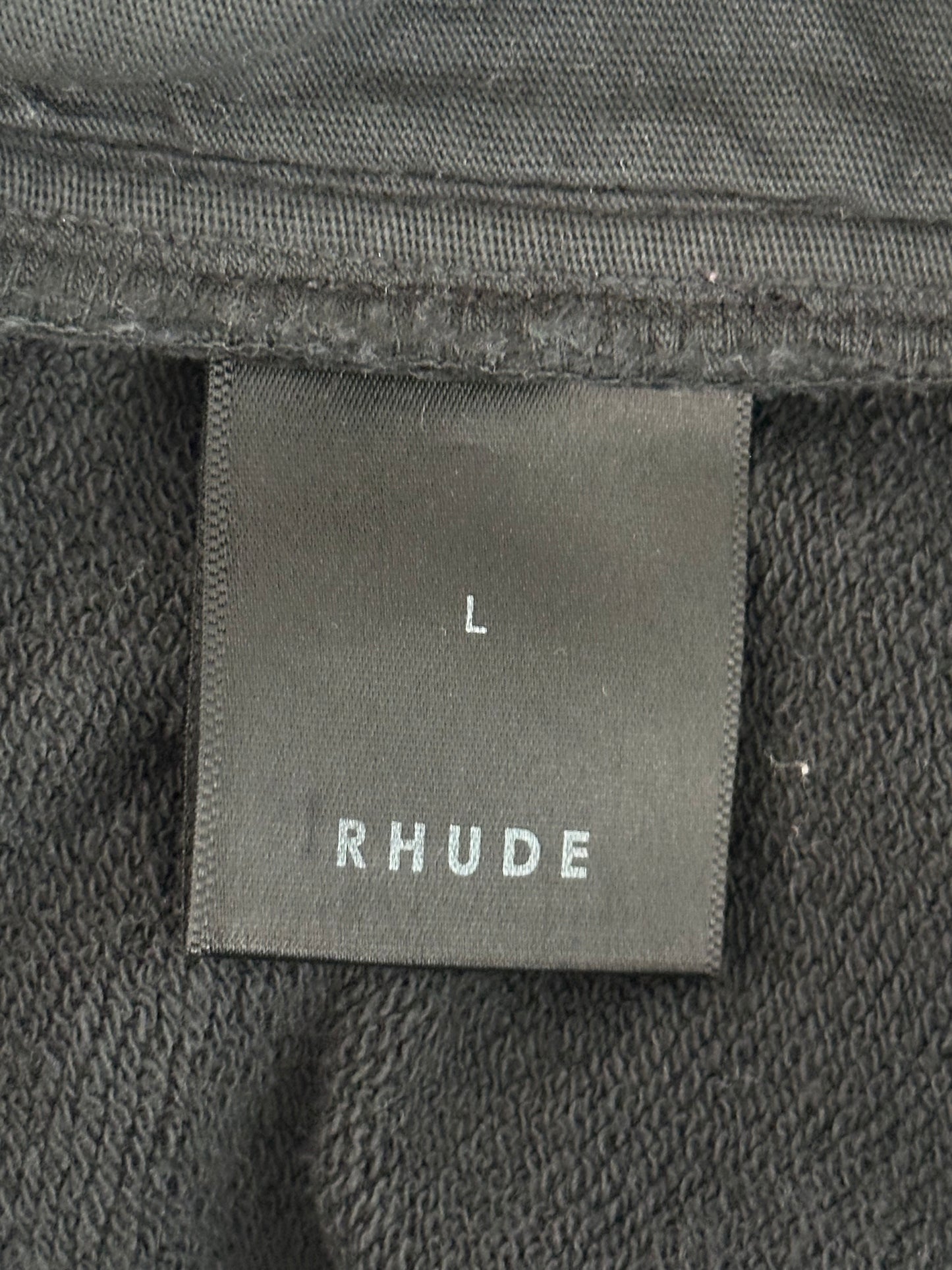 Rhude White & Pink Logo Panel Sweater