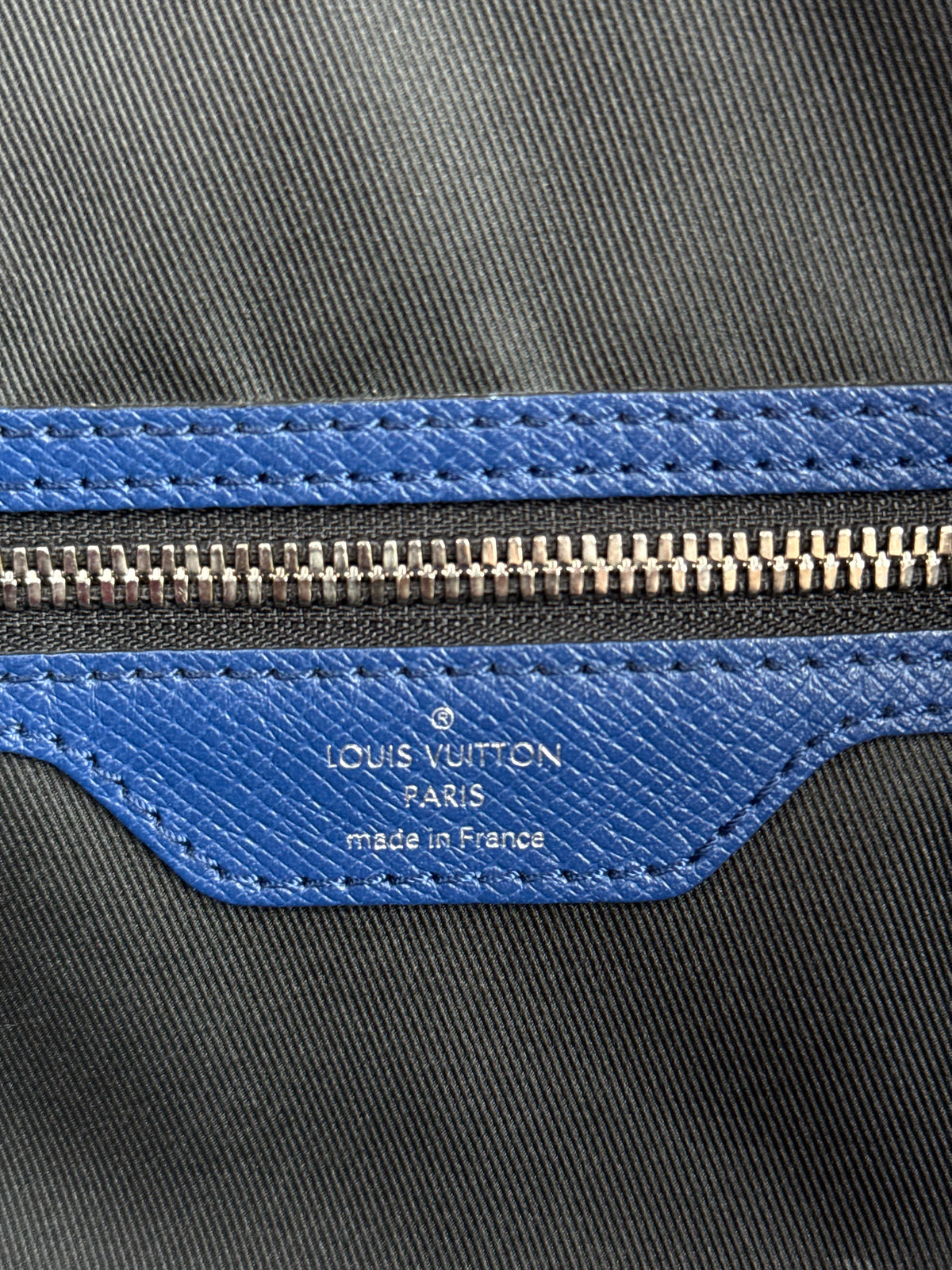 Louis Vuitton Blue Taigarama Monogram Keepall 50