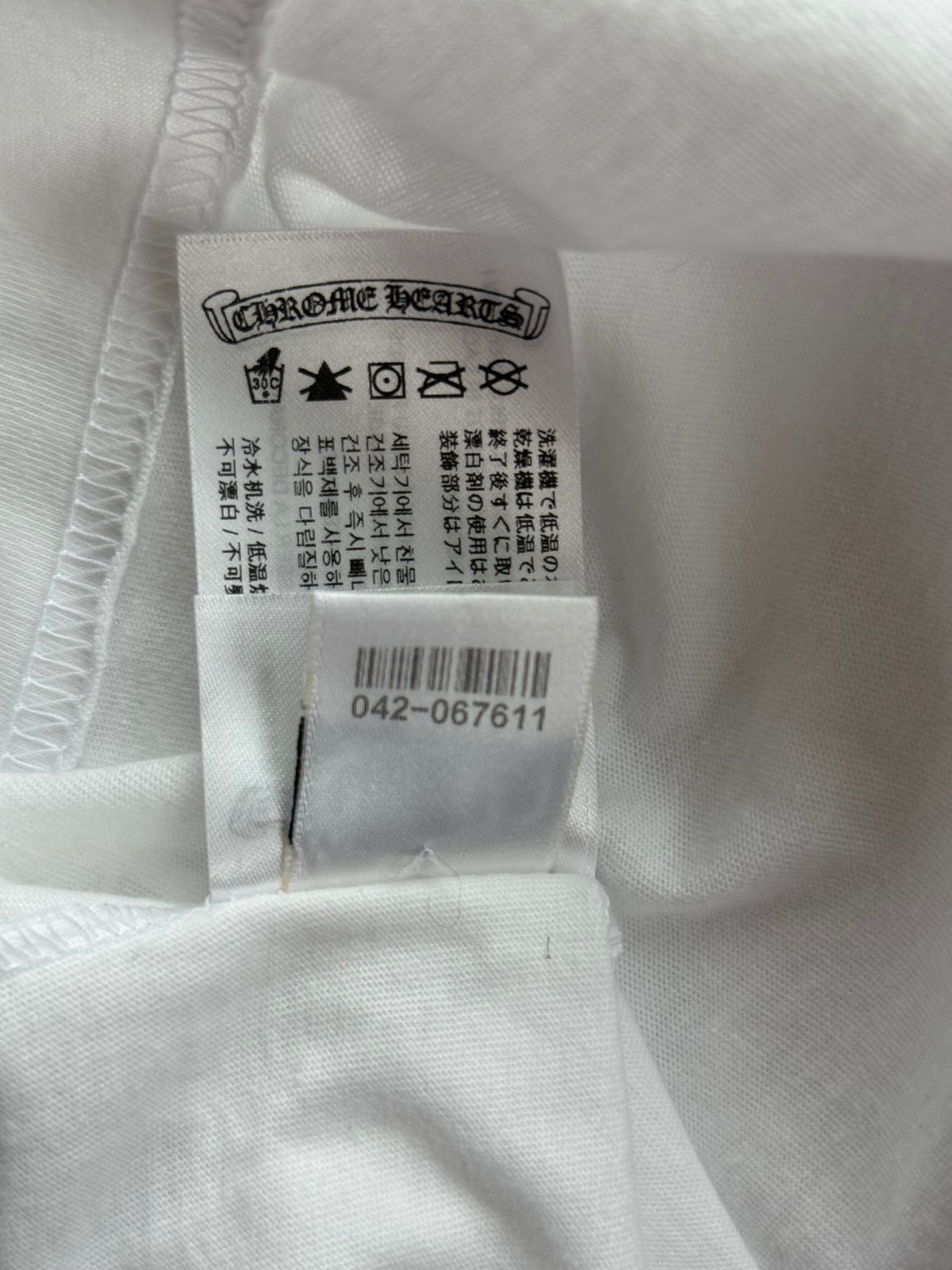 Chrome Hearts White & Black Miami Horseshoe Logo T-Shirt