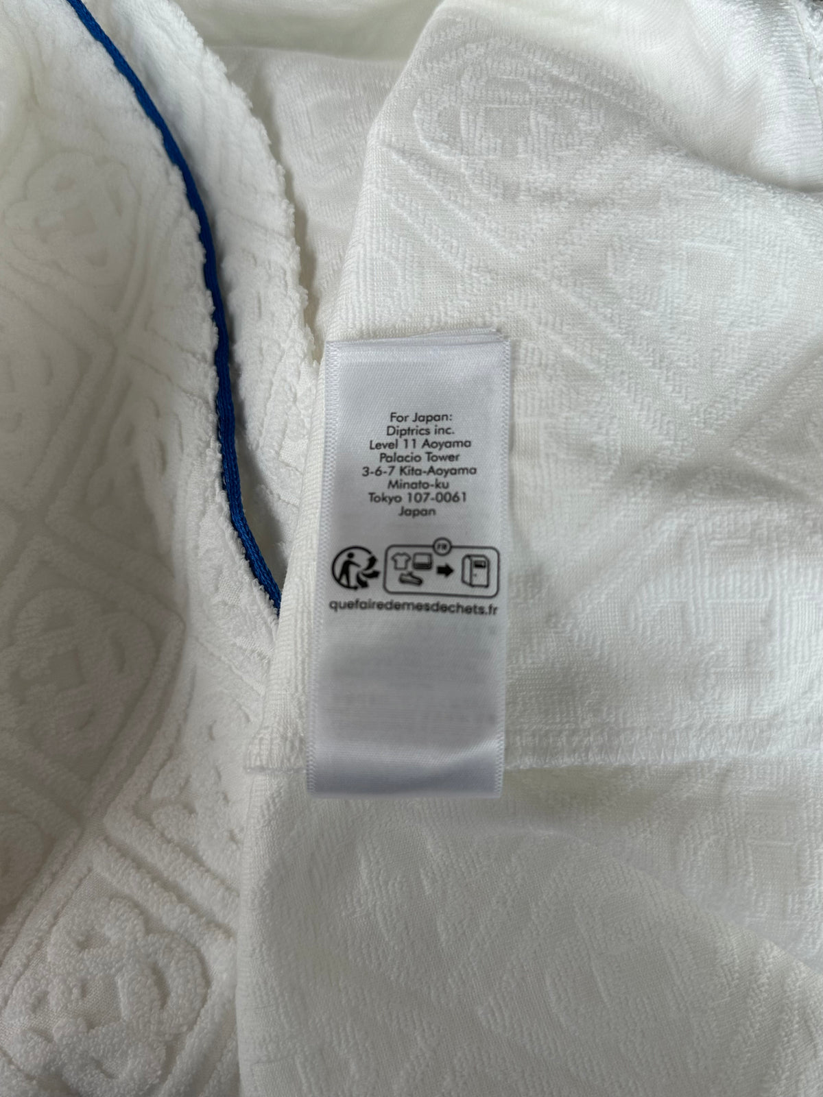 Casablanca White & Blue Jacquard Logo Towel Button Up Shirt